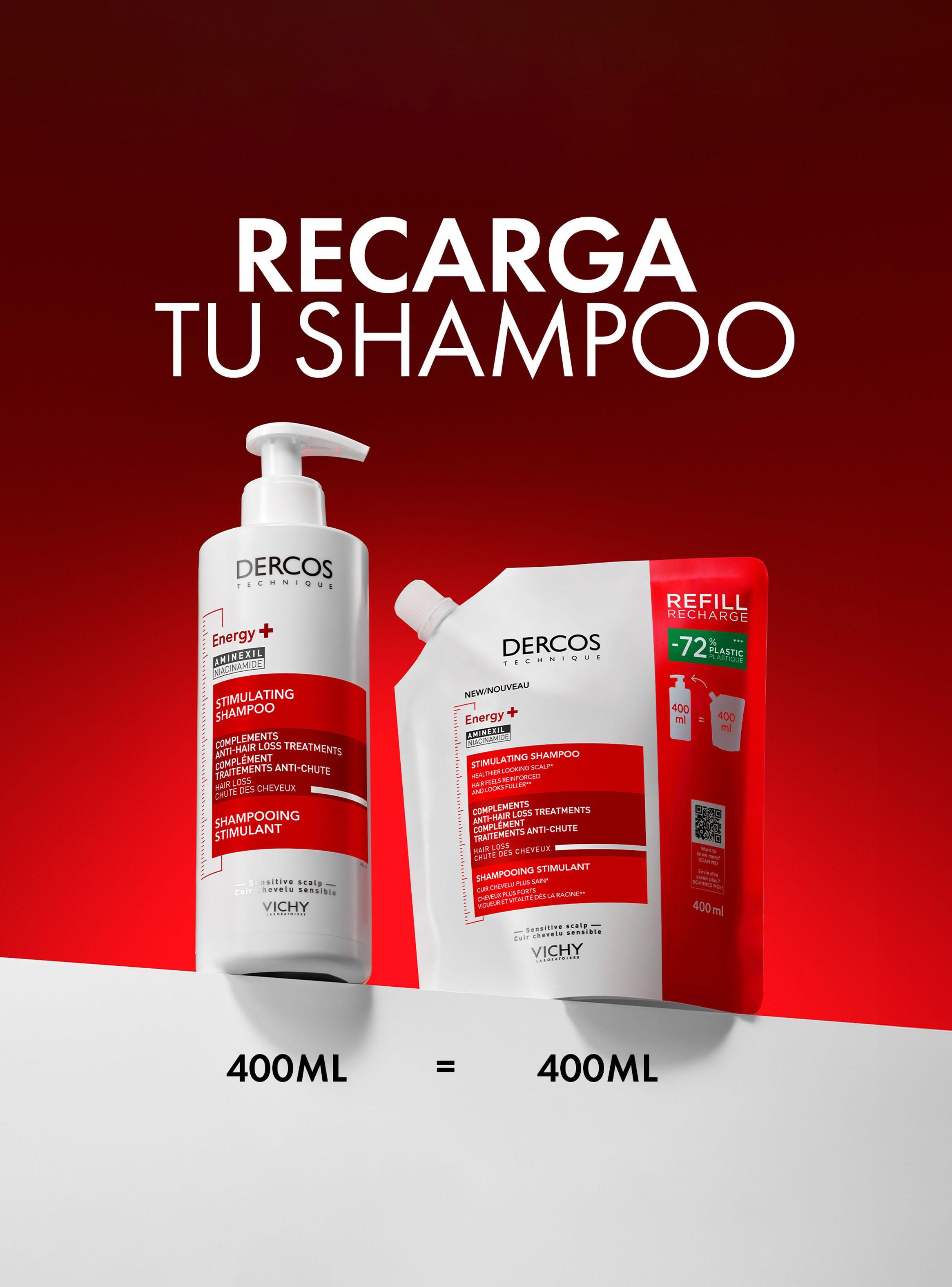 Shampoo Dercos Anticaída Energy+ Refill 400 ml-5