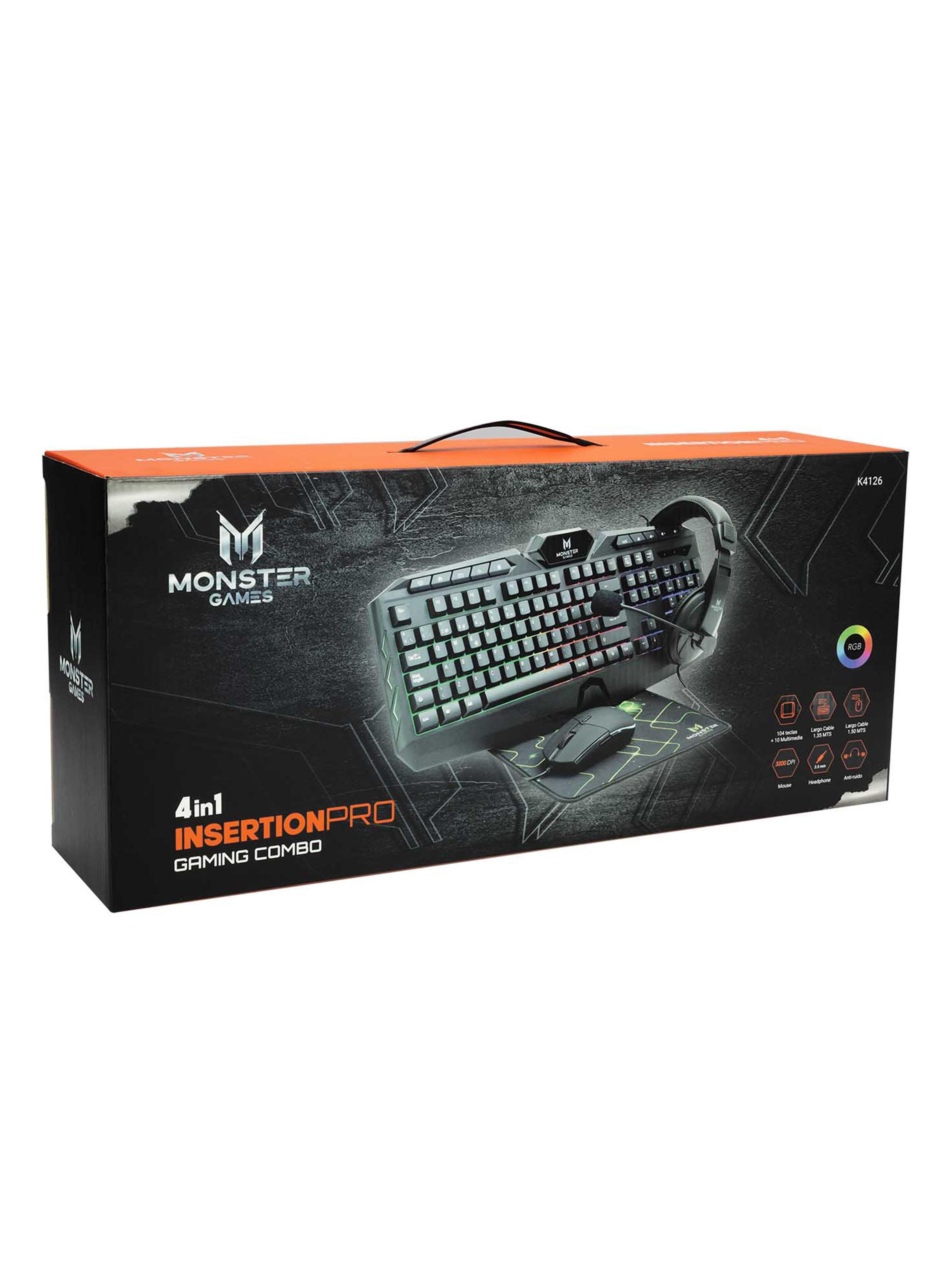 Kit 4 en 1 Insertion Pro Teclado + Headset + Mouse + Mousepad-5
