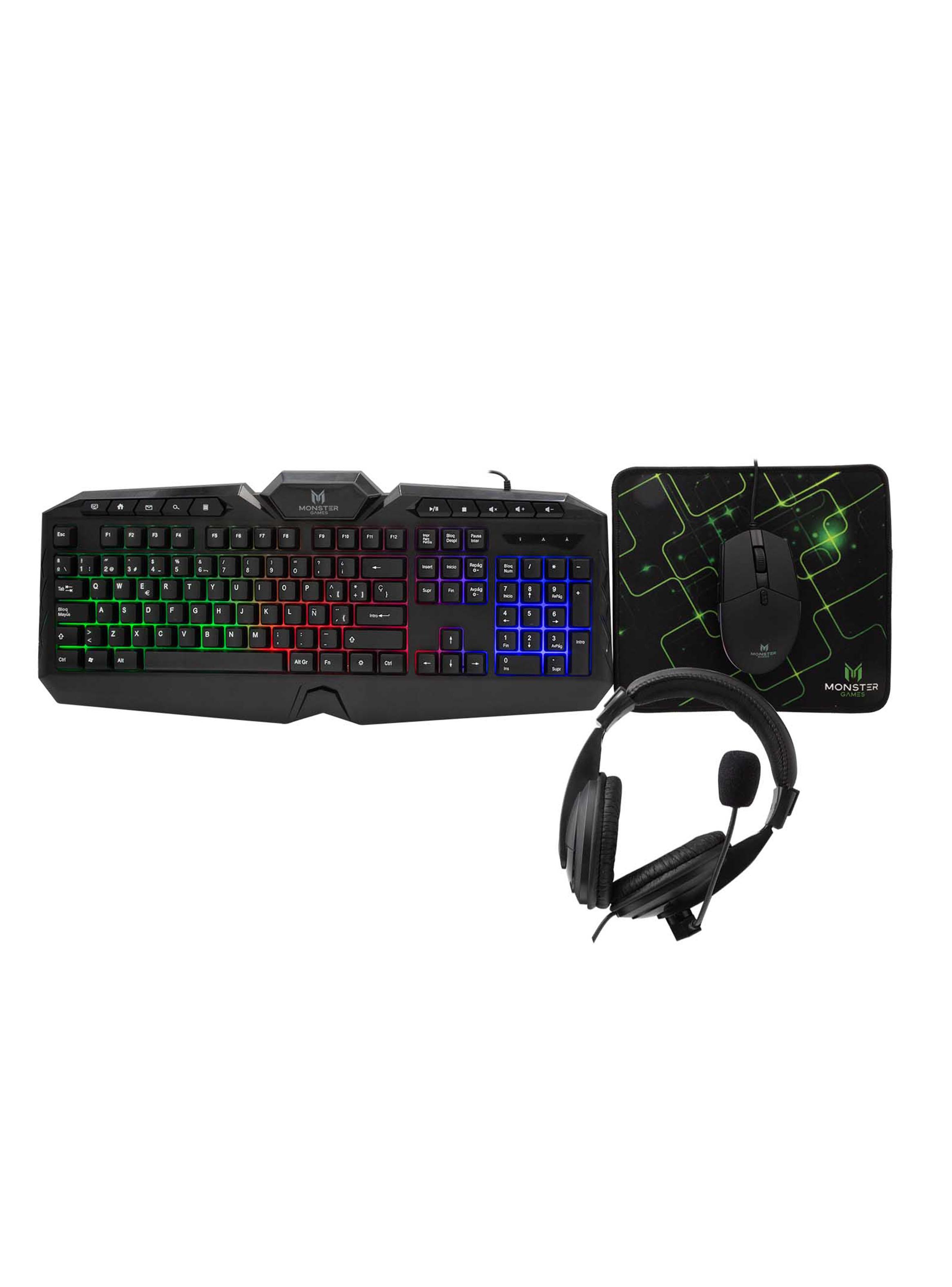 Kit 4 en 1 Insertion Pro Teclado + Headset + Mouse + Mousepad-3