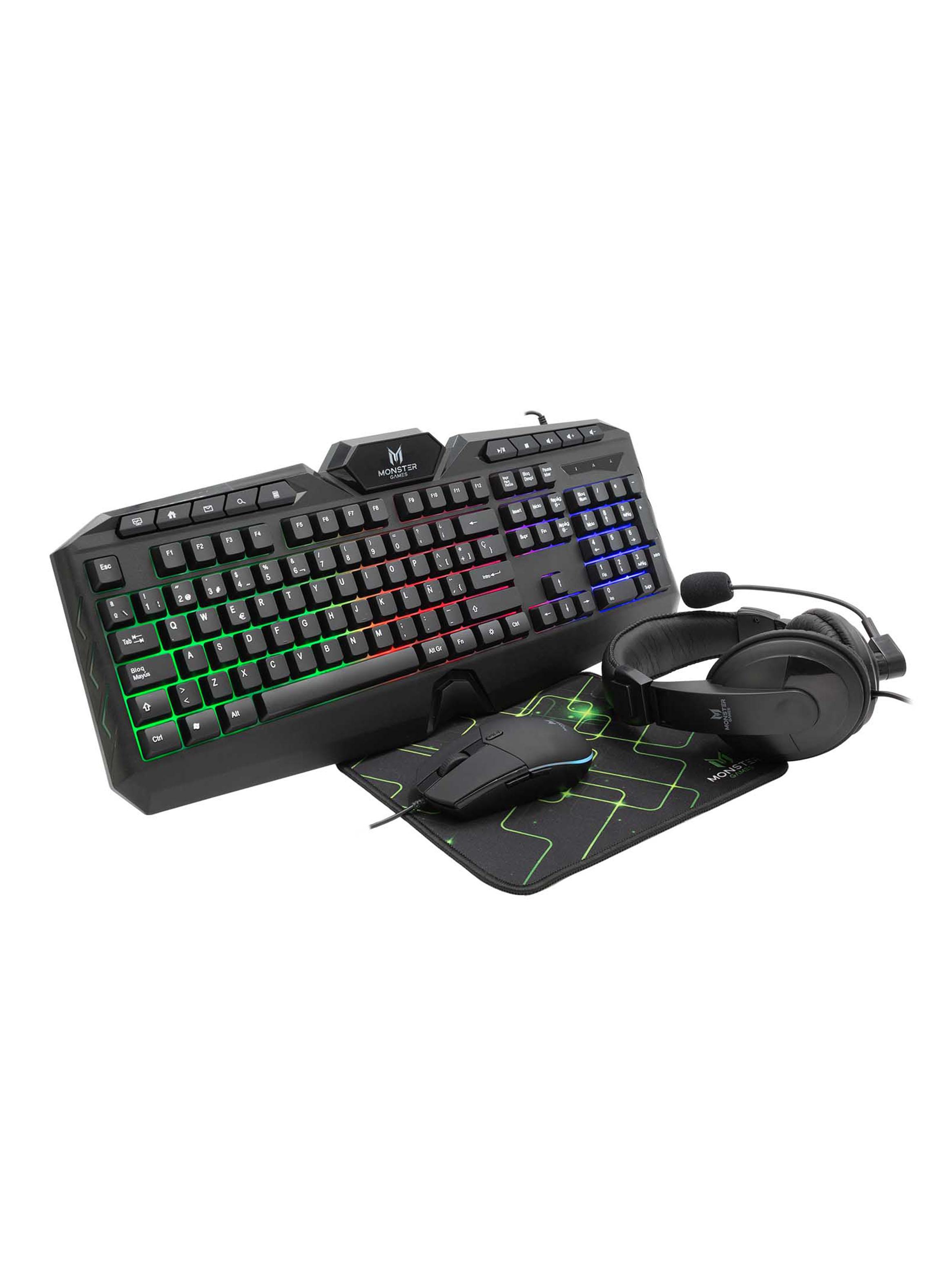 Kit 4 en 1 Insertion Pro Teclado + Headset + Mouse + Mousepad-2