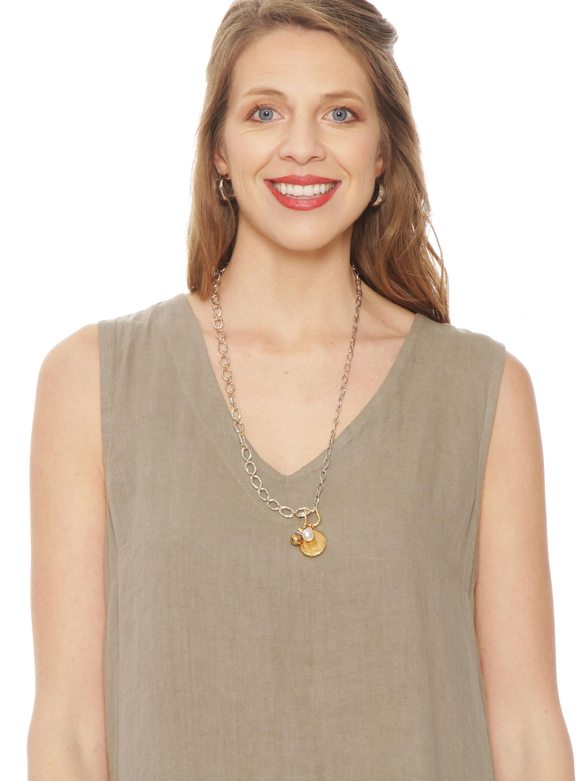 Vestido sin Manga Lino con Bolsillos Escote V-2