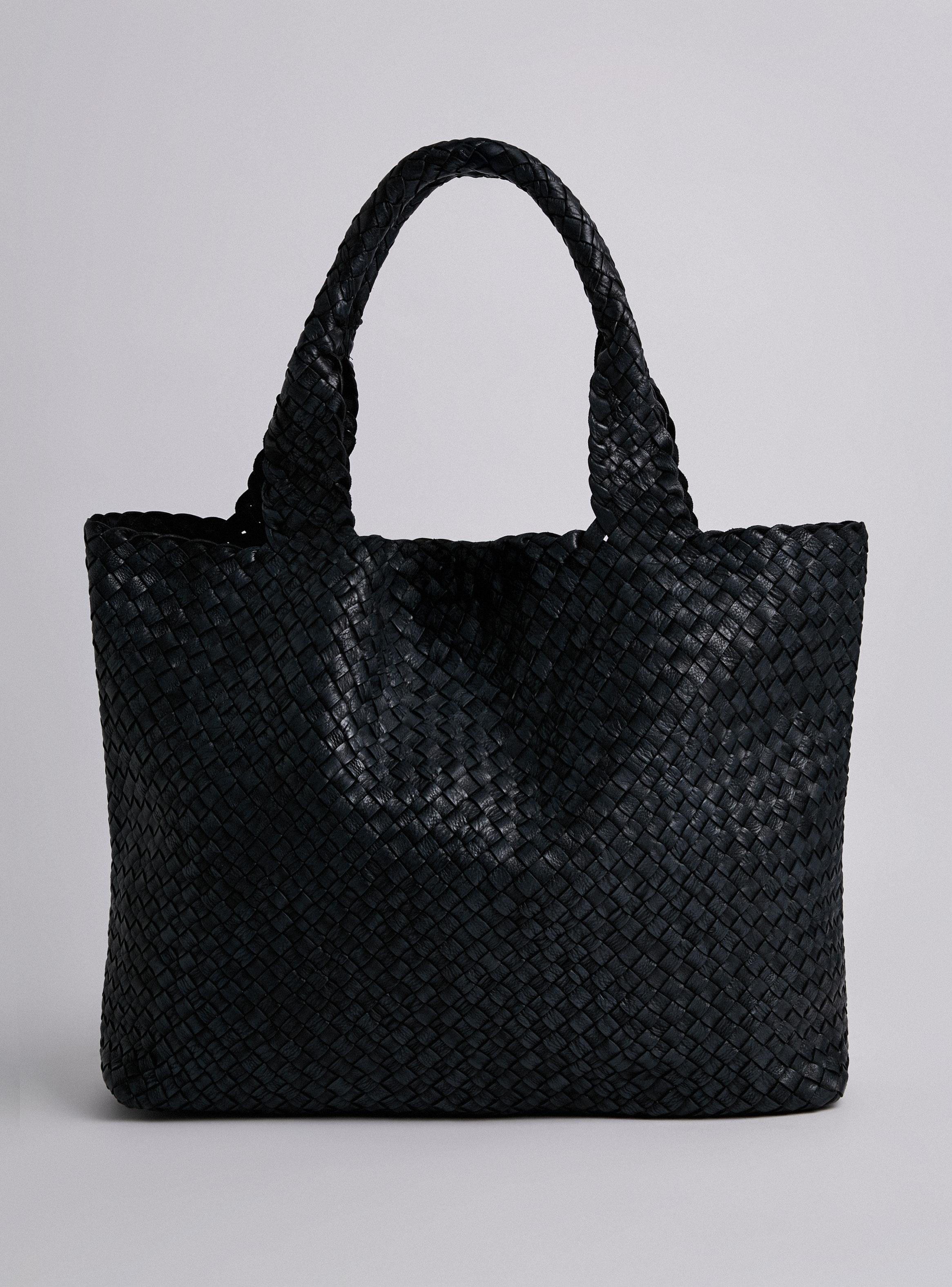 Cartera de Hombro Entramado con Bolso Interior-2