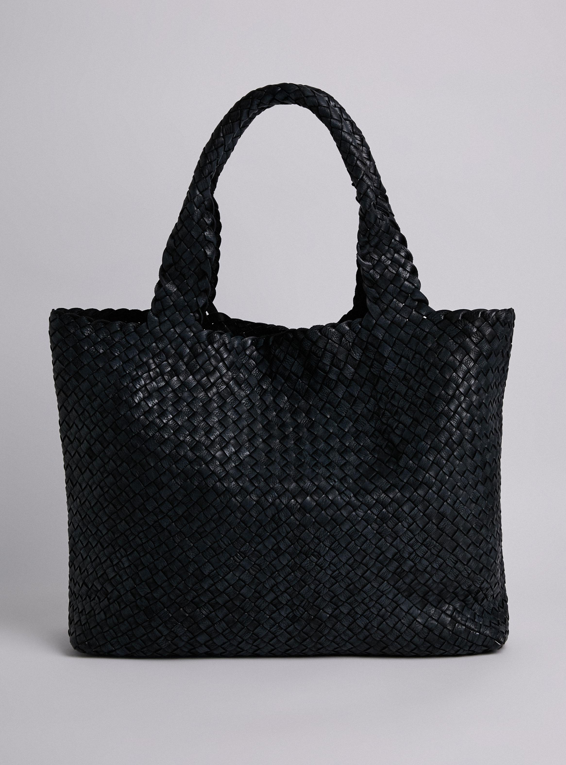 Cartera de Hombro Entramado con Bolso Interior-4