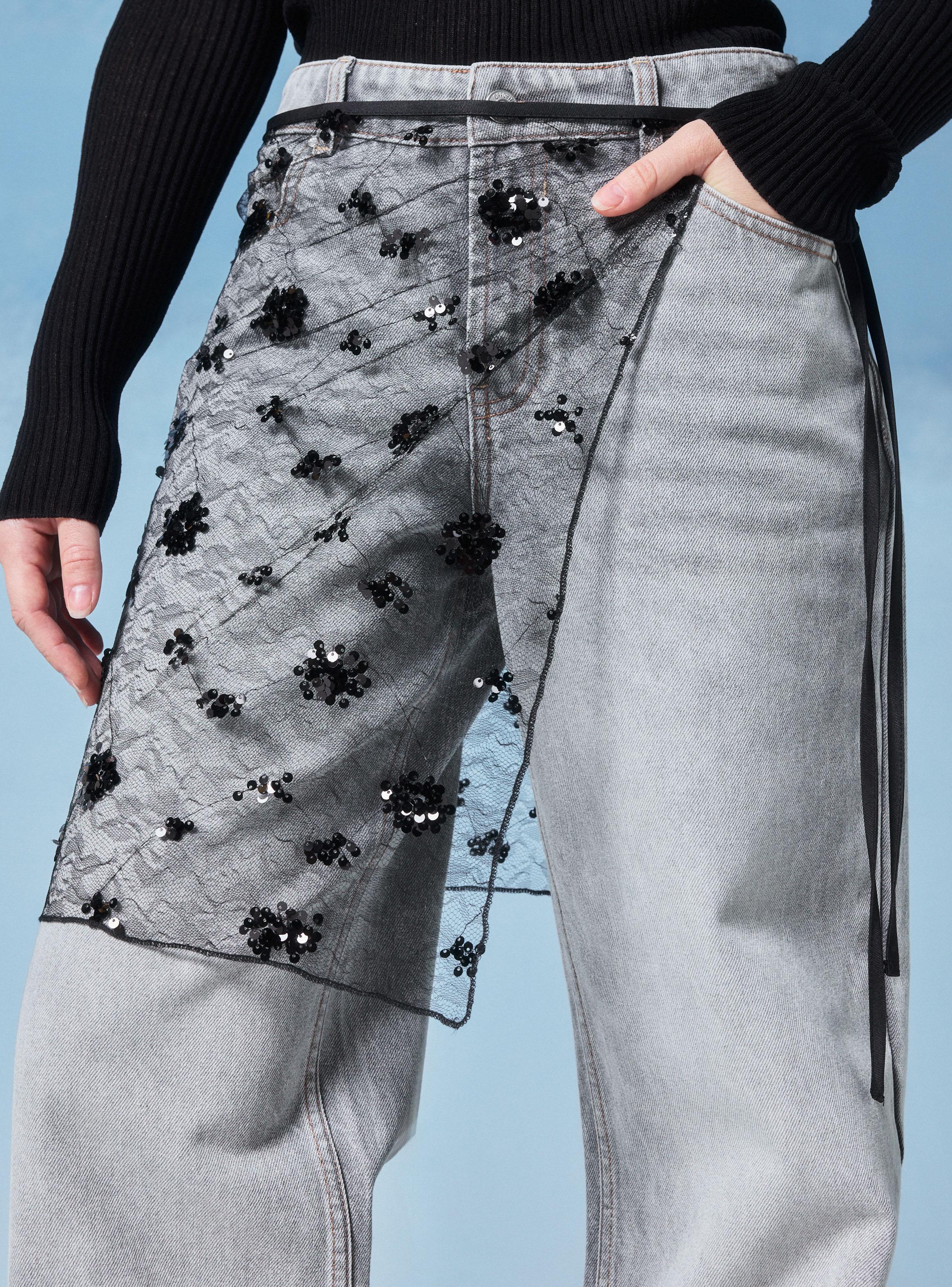 Jeans Calce Relajado con Pareo-2