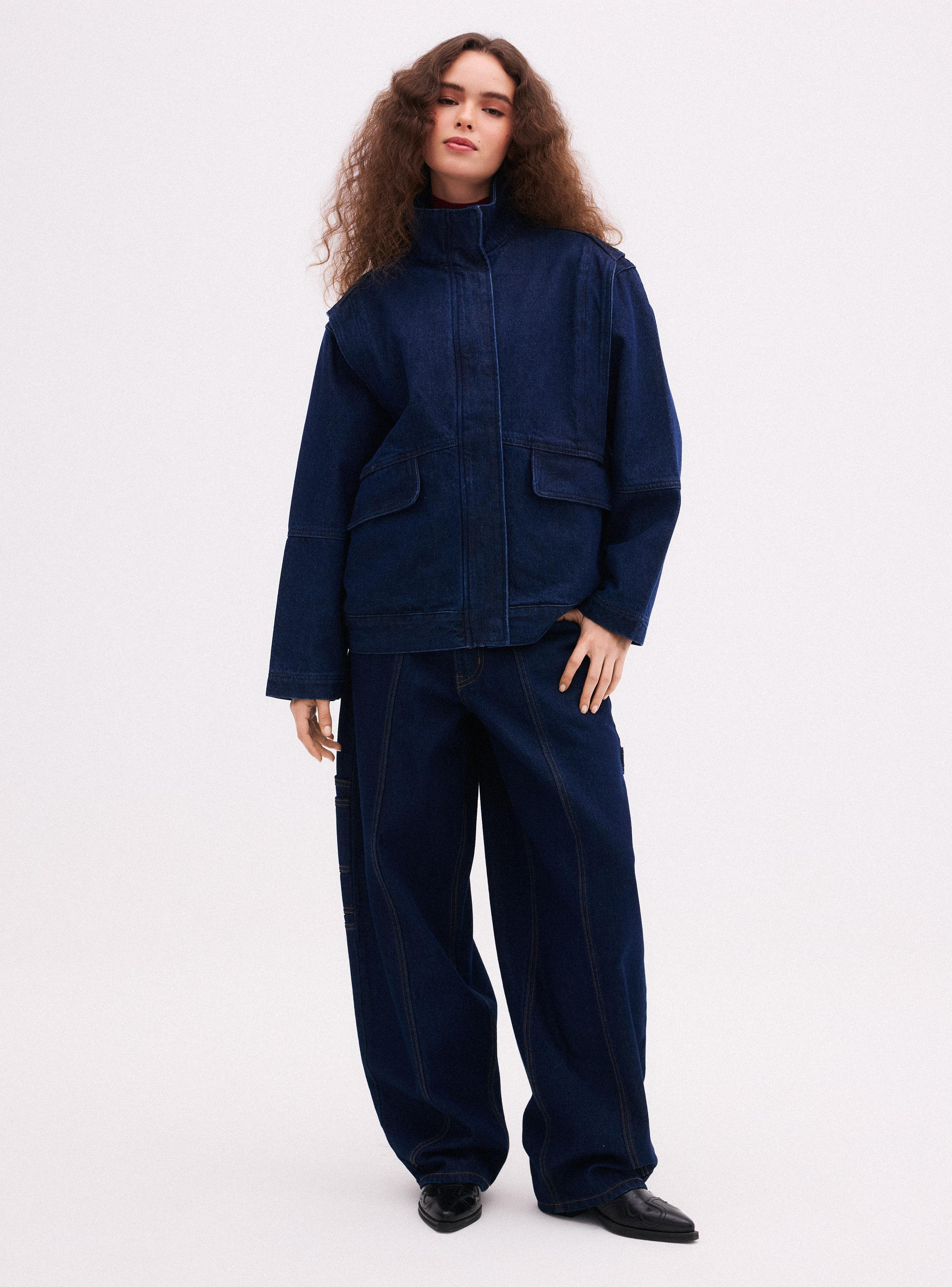 Chaqueta Oversize con Cierre Frontal Funnel Neck-4