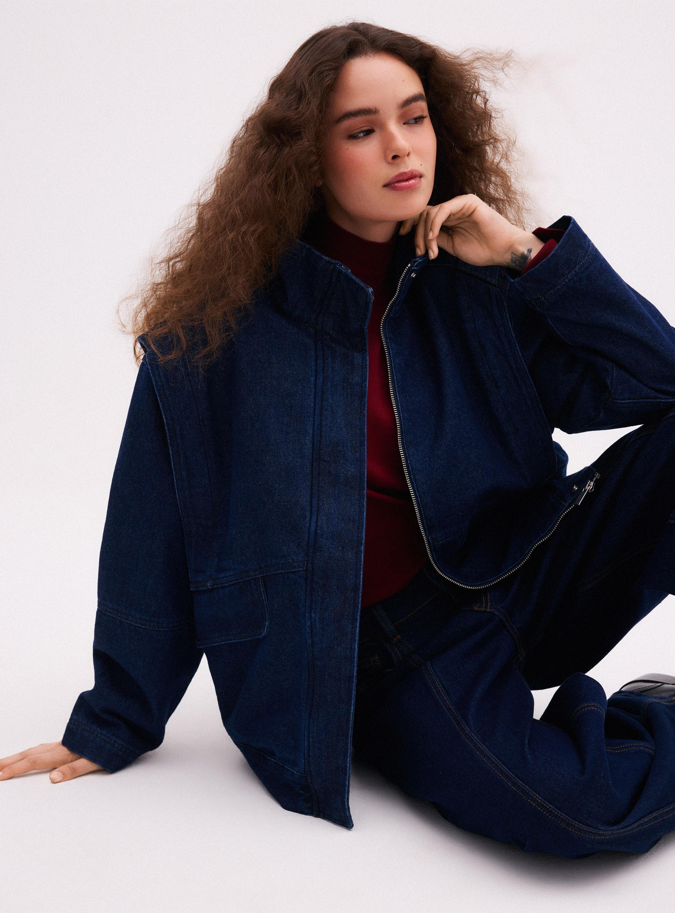 Chaqueta Oversize con Cierre Frontal Funnel Neck-2