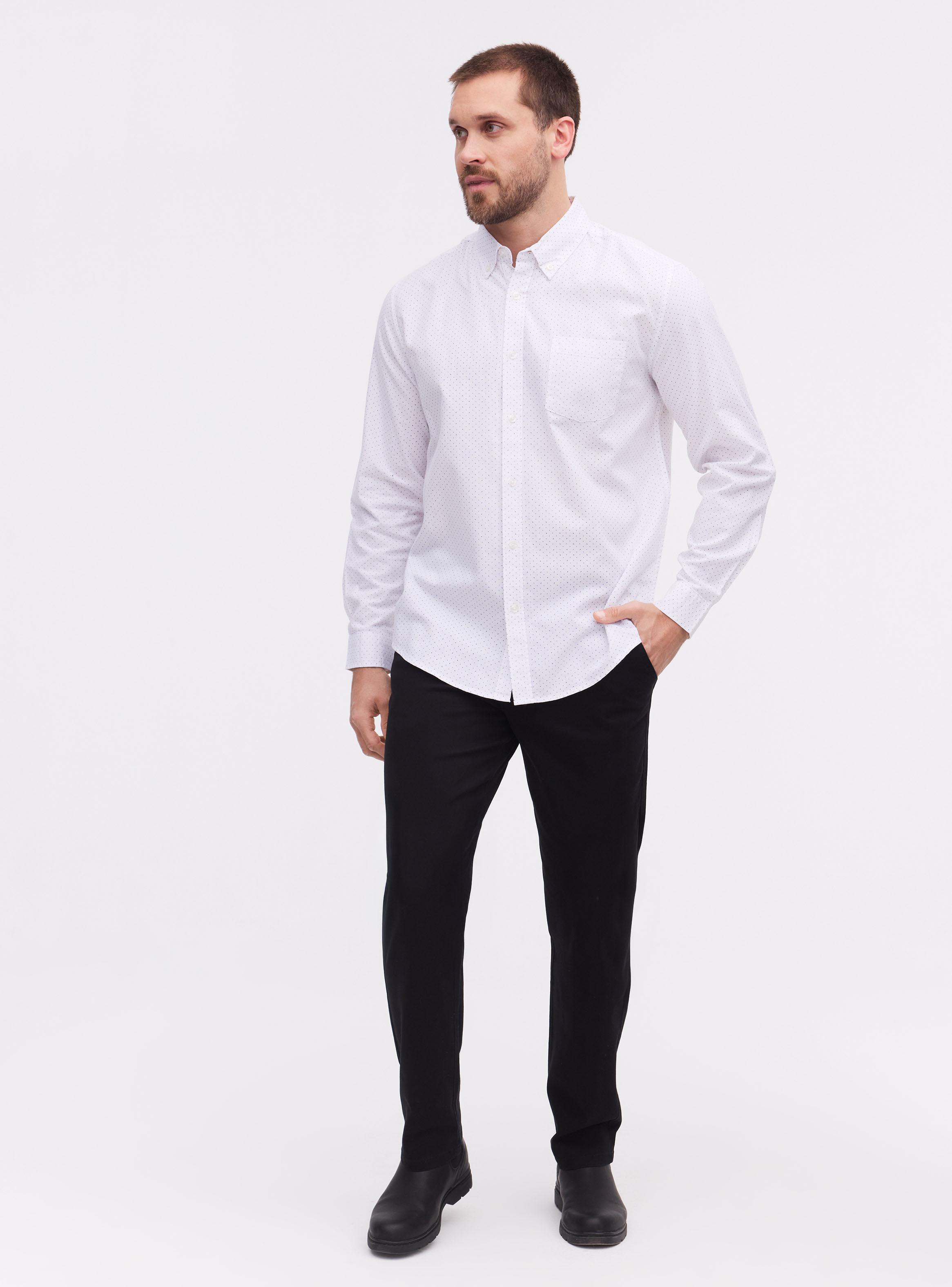 Camisa Mini Print Semi Oxford-4