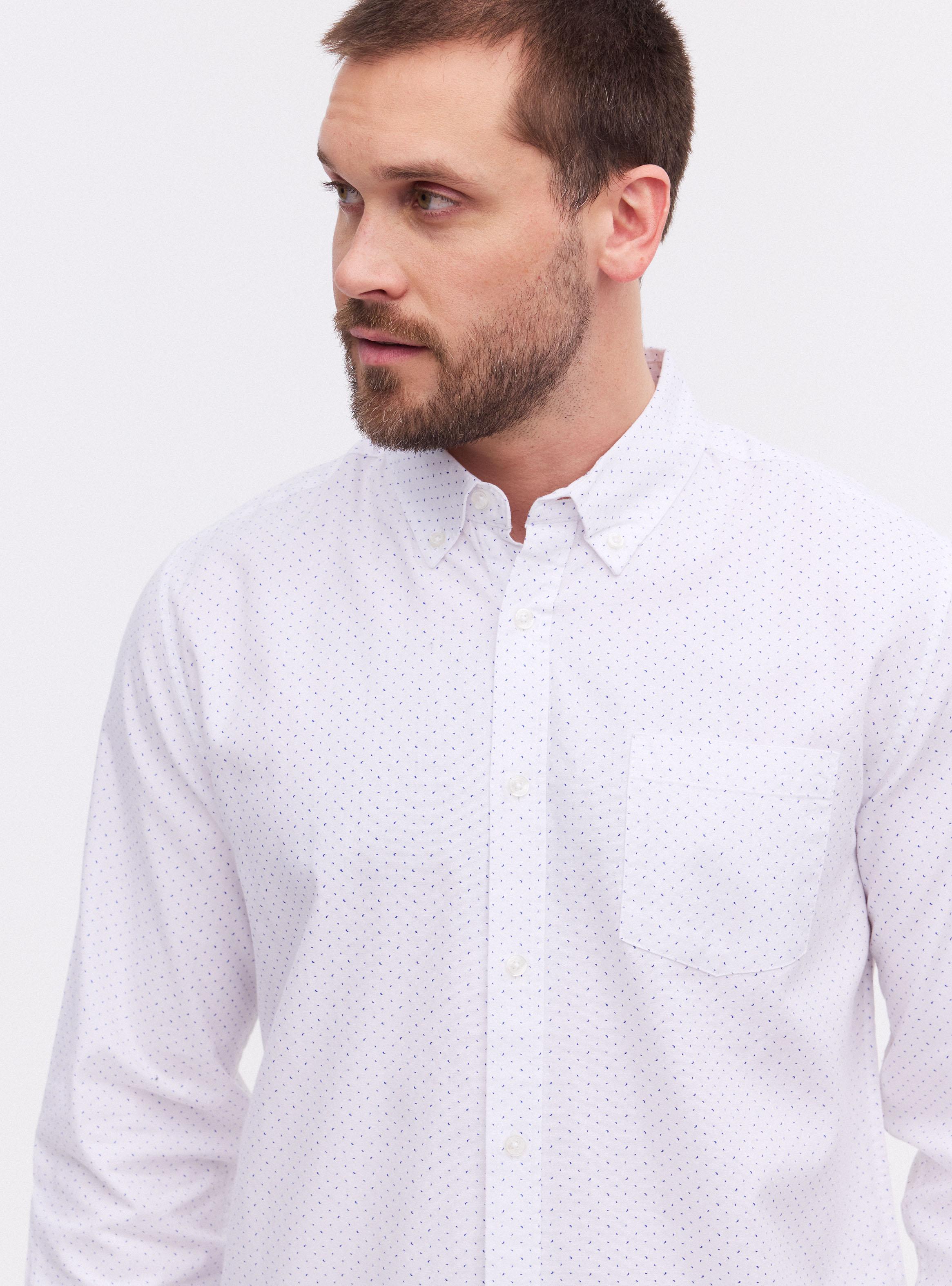 Camisa Mini Print Semi Oxford-2