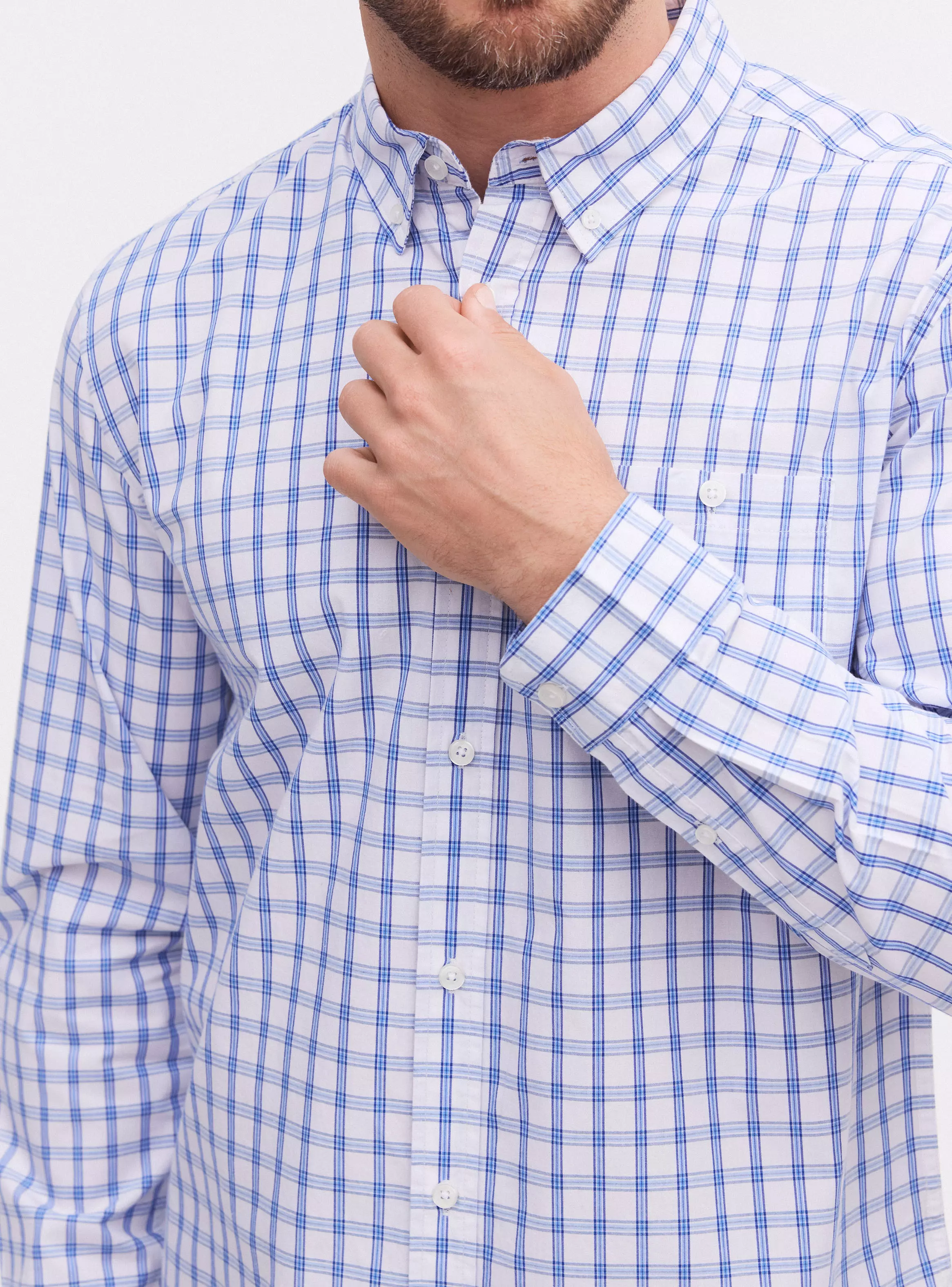 Camisa Print Cuadros Pequeños-3