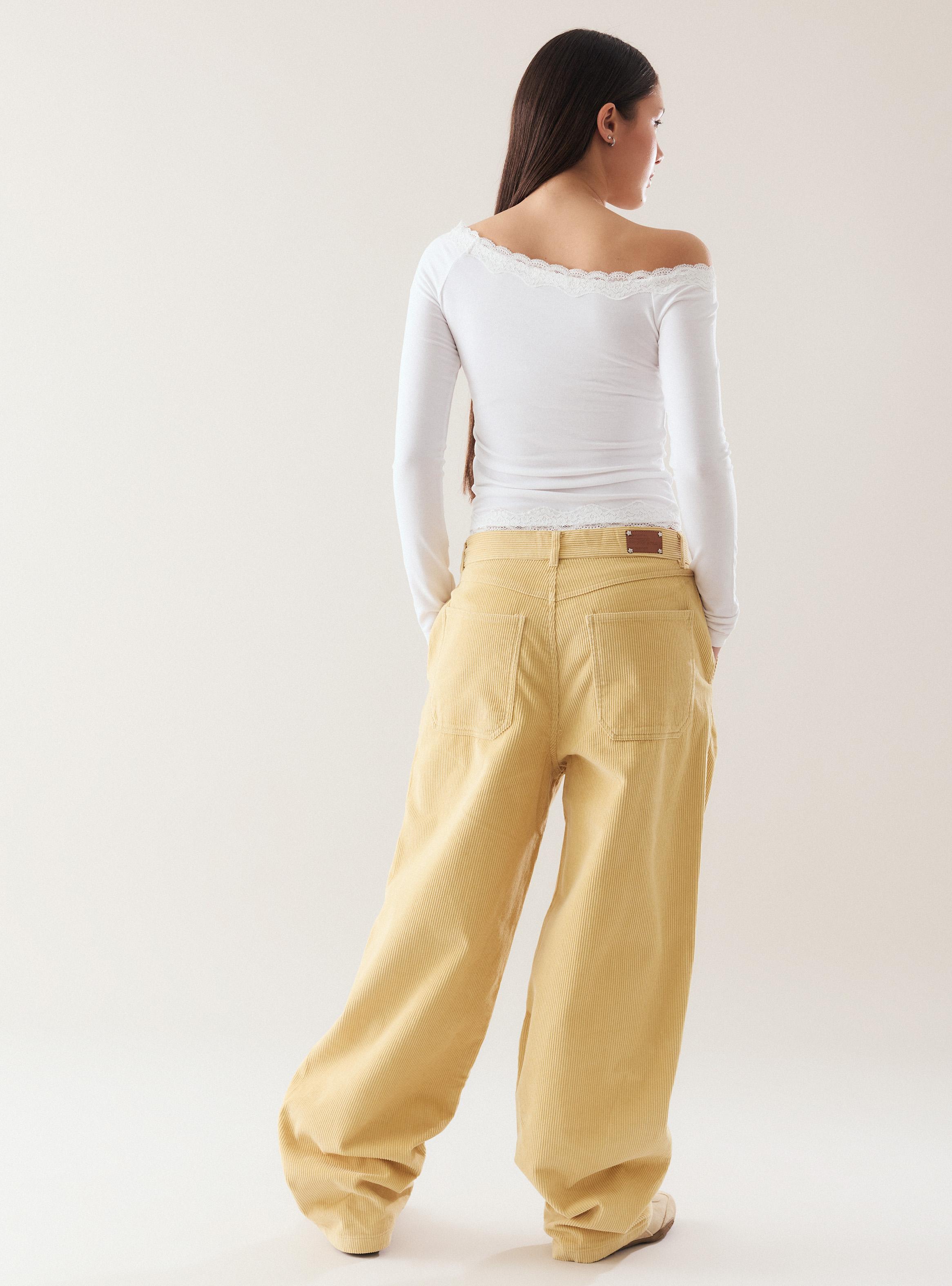 Pantalón Balloon Cotelé-5