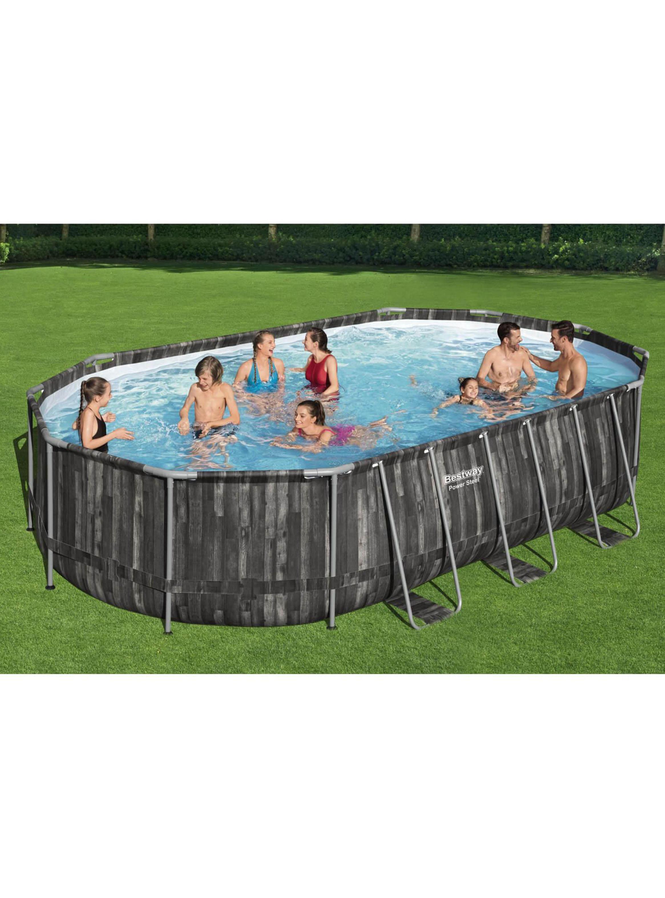 Piscina Ovalada Power Steel Rattan 6.1 x 3.66 x 1.22 m-3