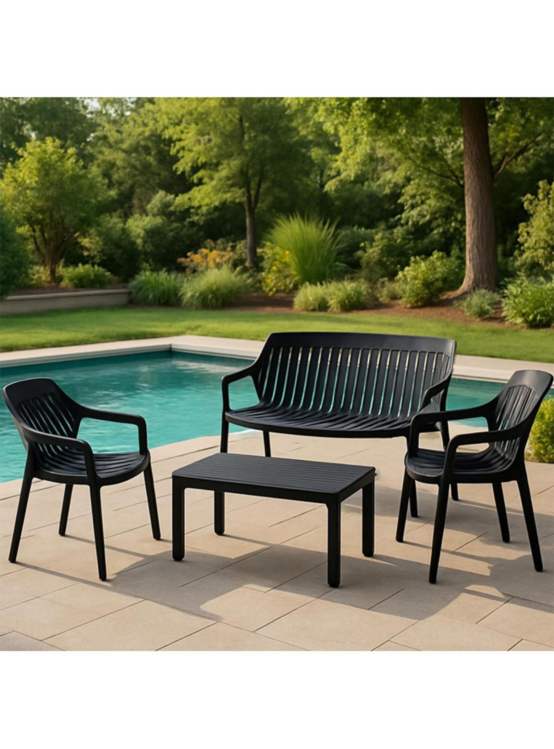 Juego de Terraza Malaga Negro 2 Cuerpos-3