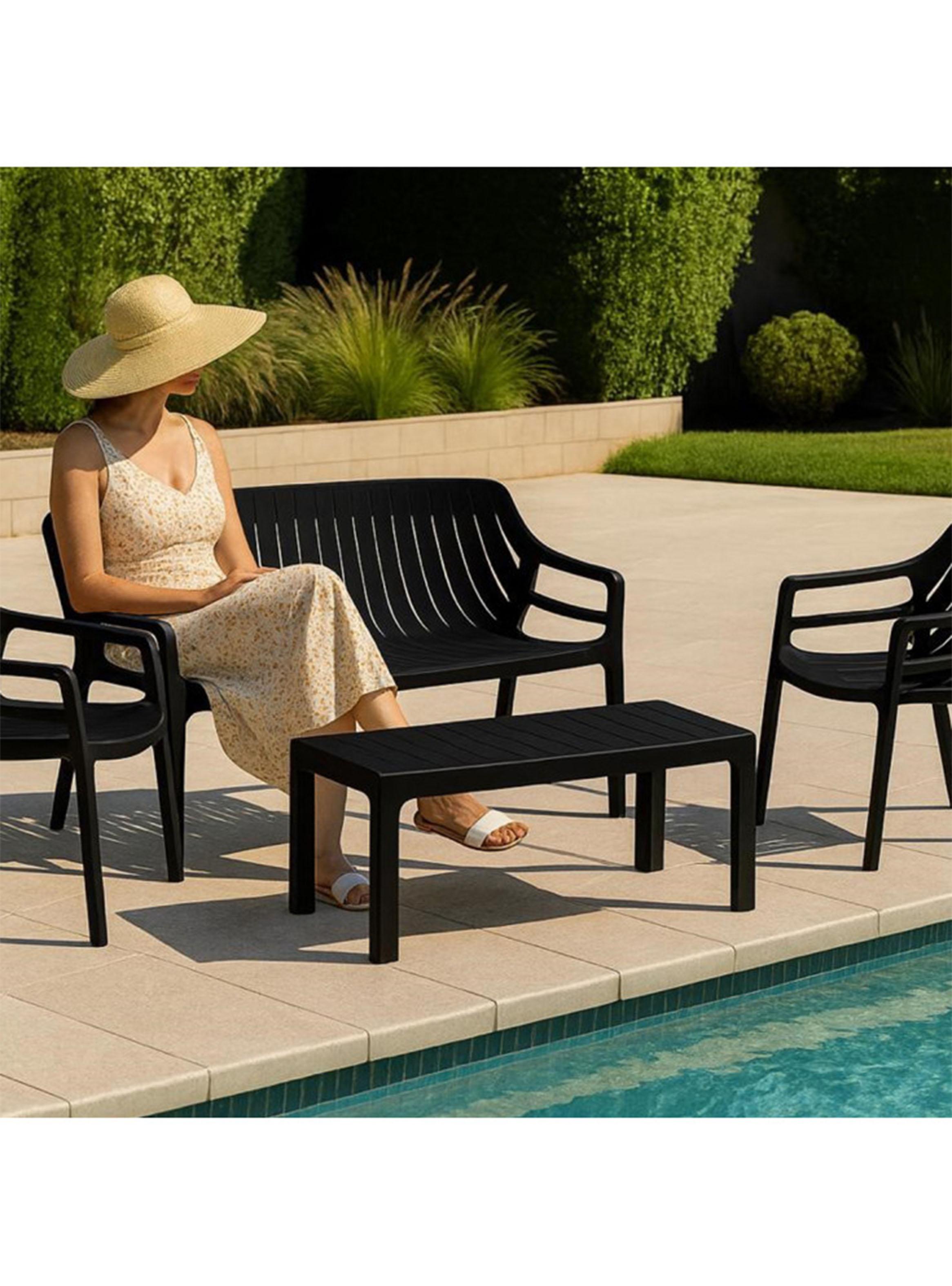 Juego de Terraza Malaga Negro 2 Cuerpos-5