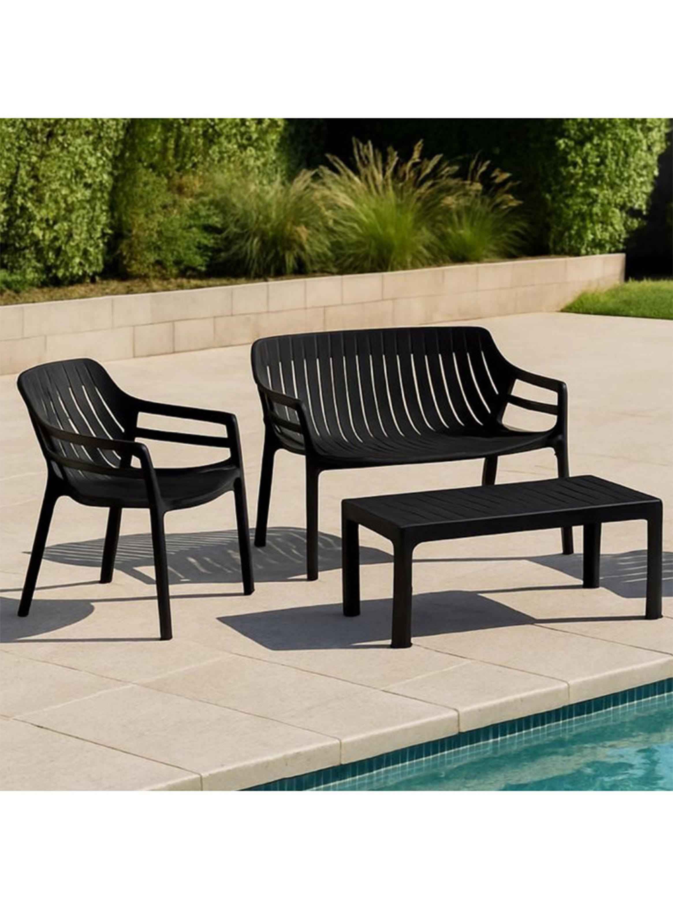 Juego de Terraza Malaga Negro 2 Cuerpos-4