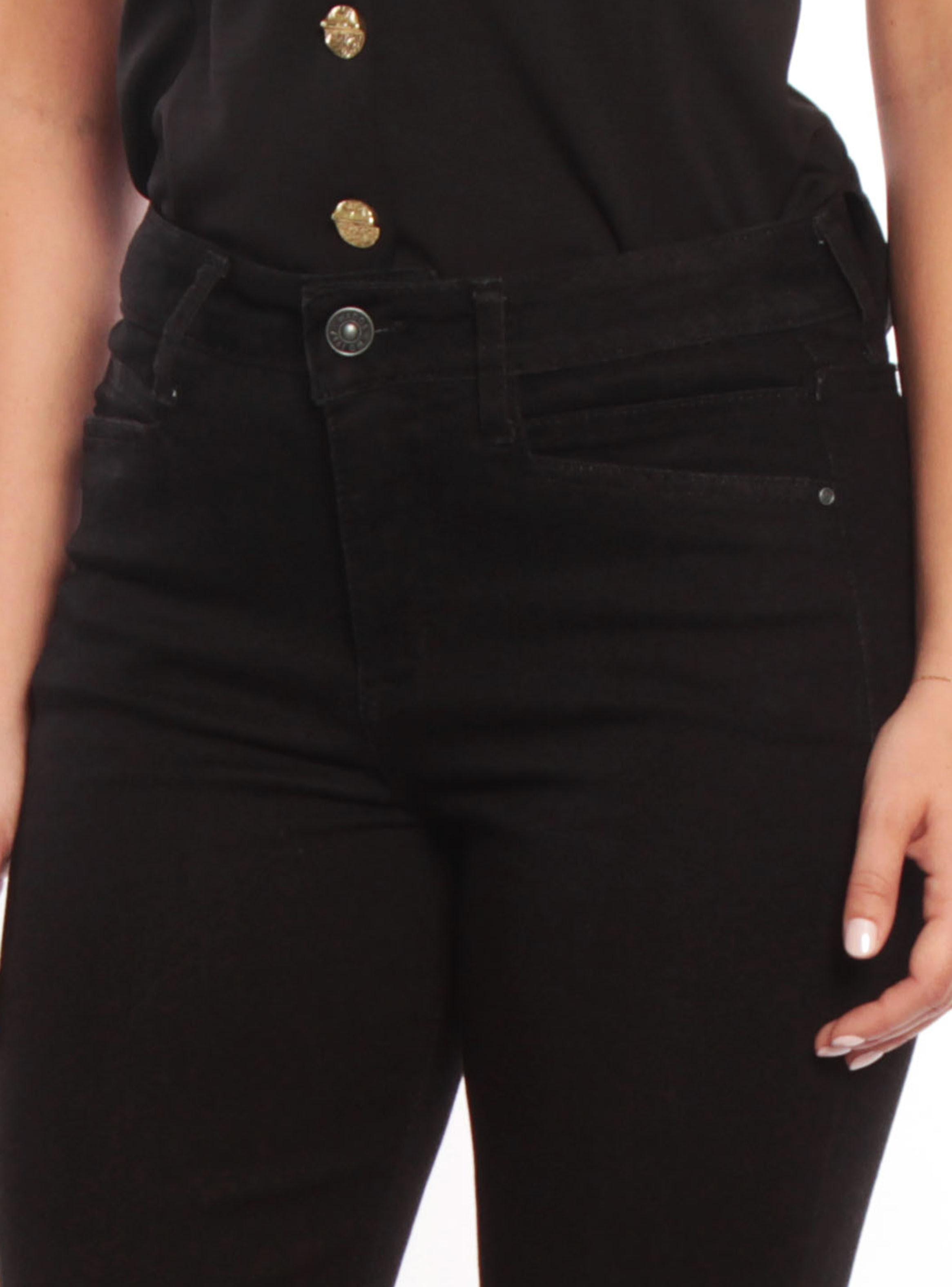 Jeans Tiro Alto Pretina 1 Botón Recto-2