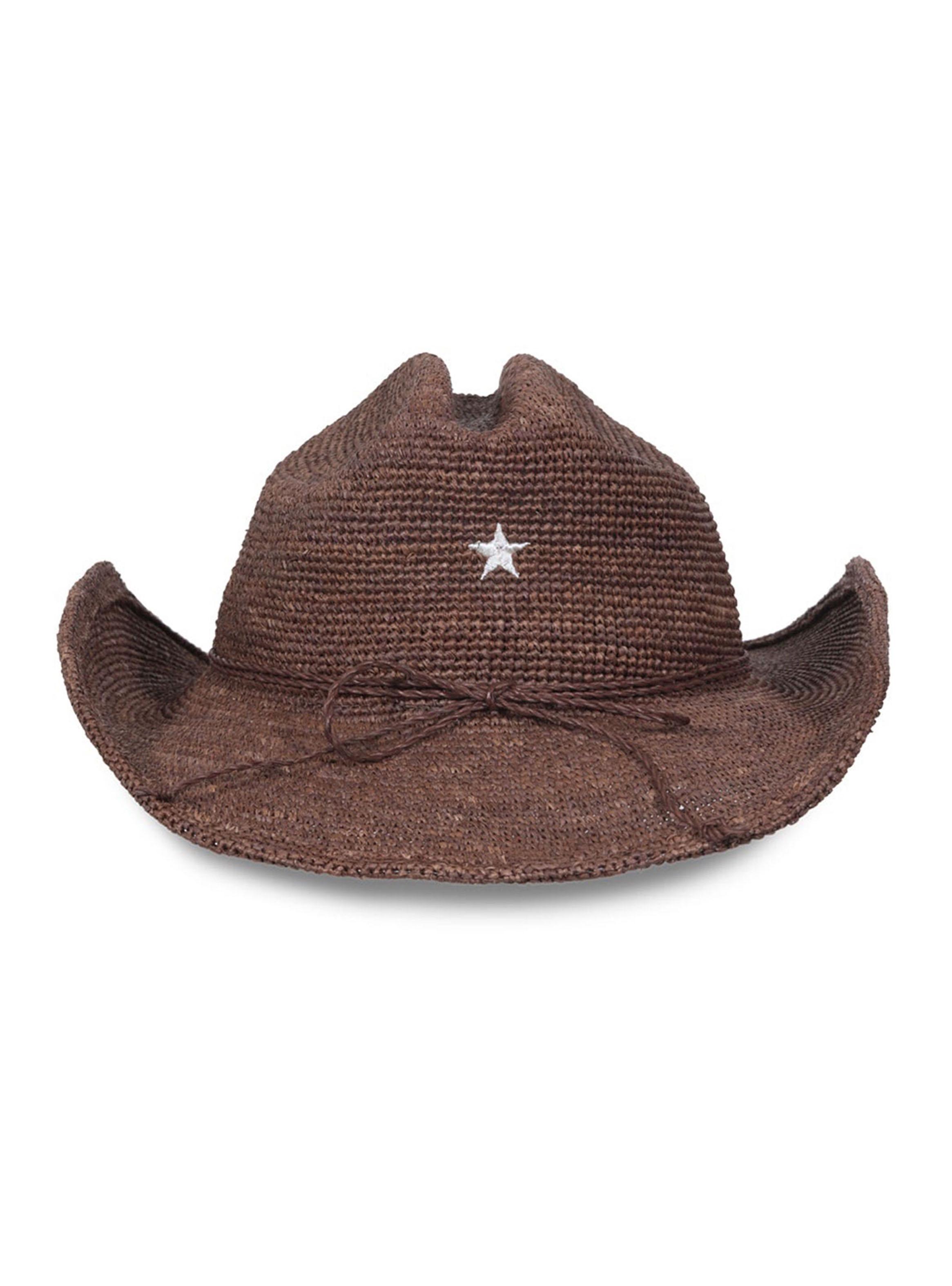 Sombrero Brown Raffia Cowboy-2