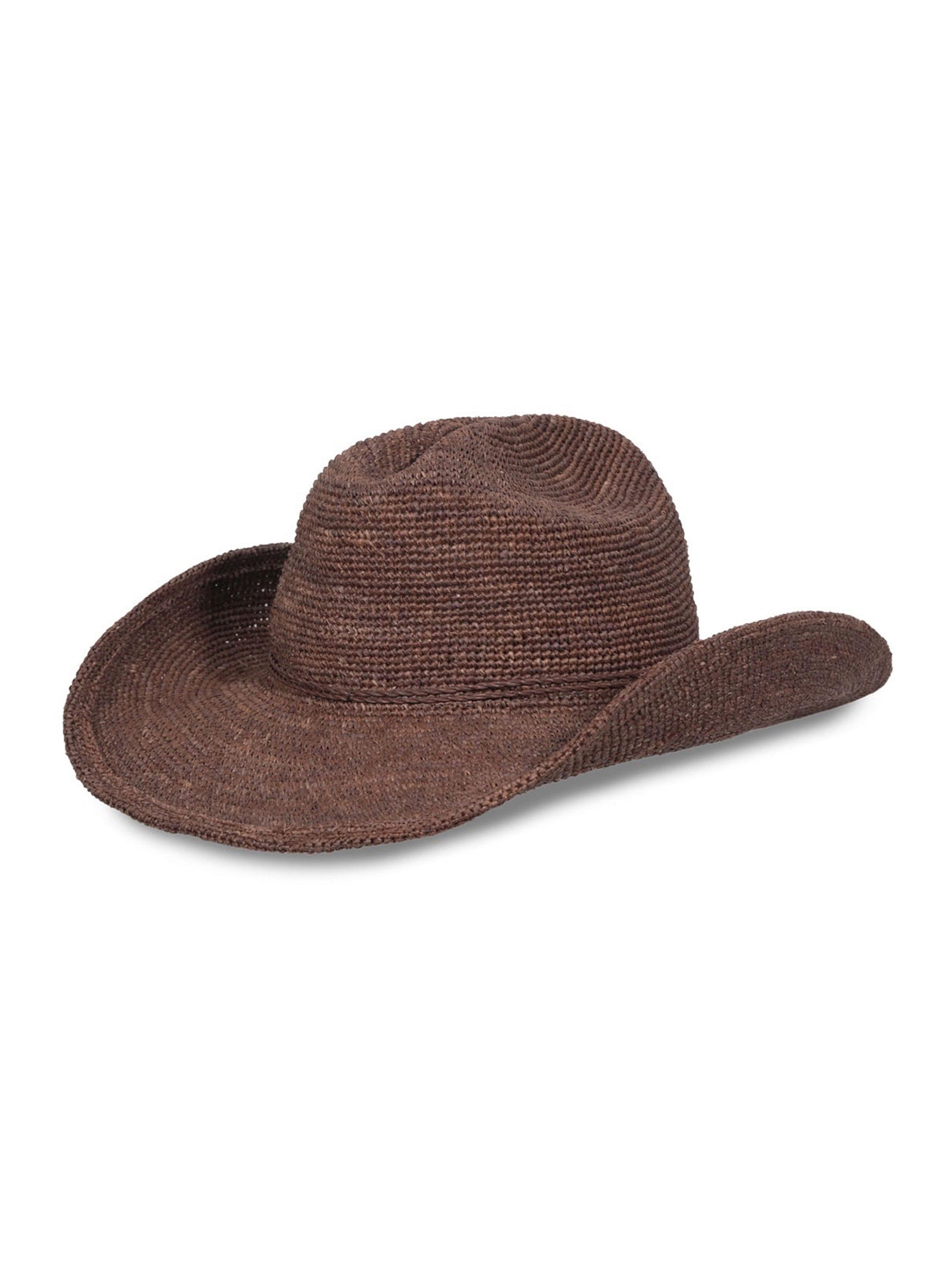 Sombrero Brown Raffia Cowboy-3