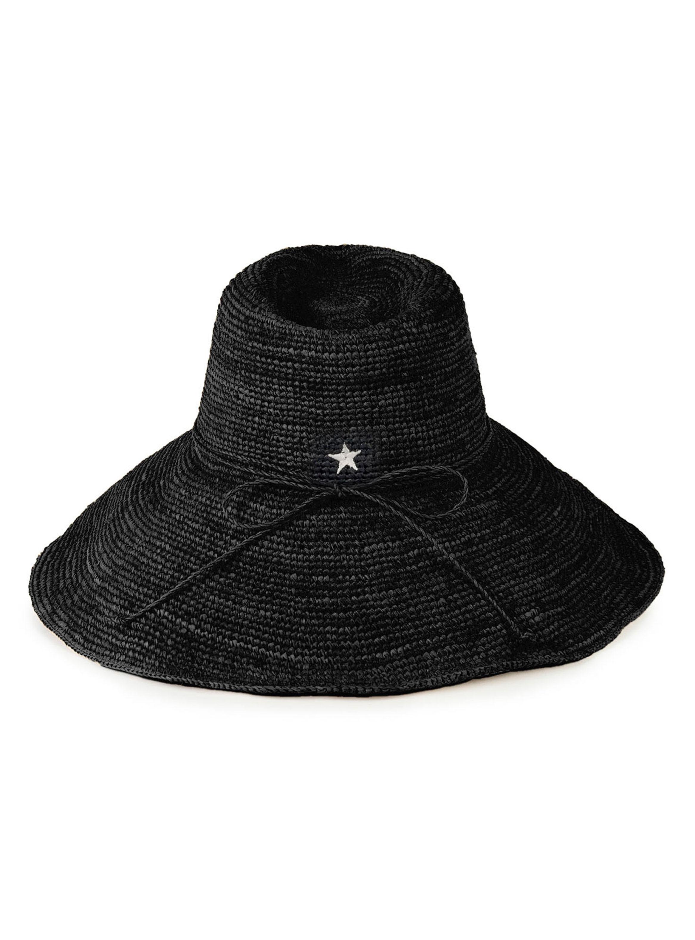Sombrero Black Raffia Wide Brim-2