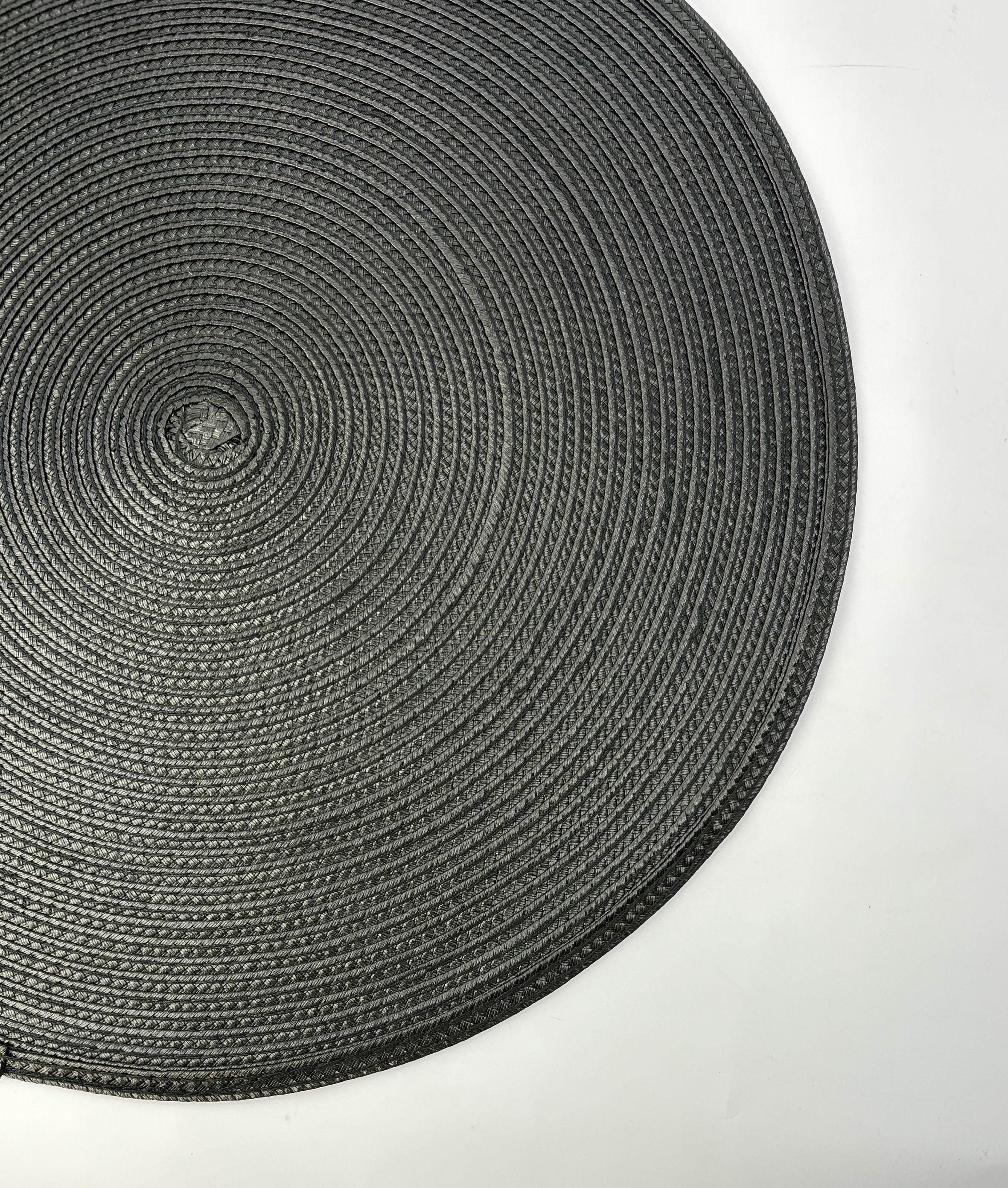 Individual Redondo Negro 38 cm-3