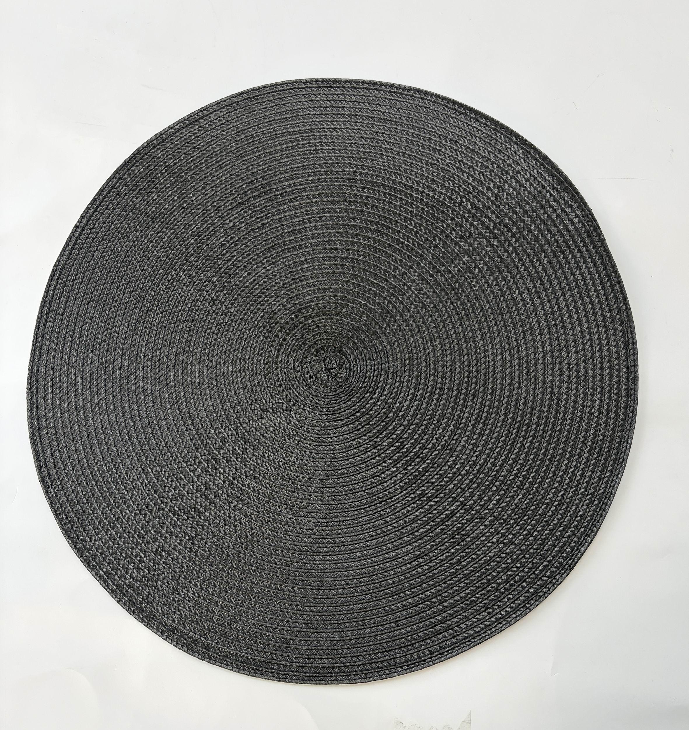 Individual Redondo Negro 38 cm-0