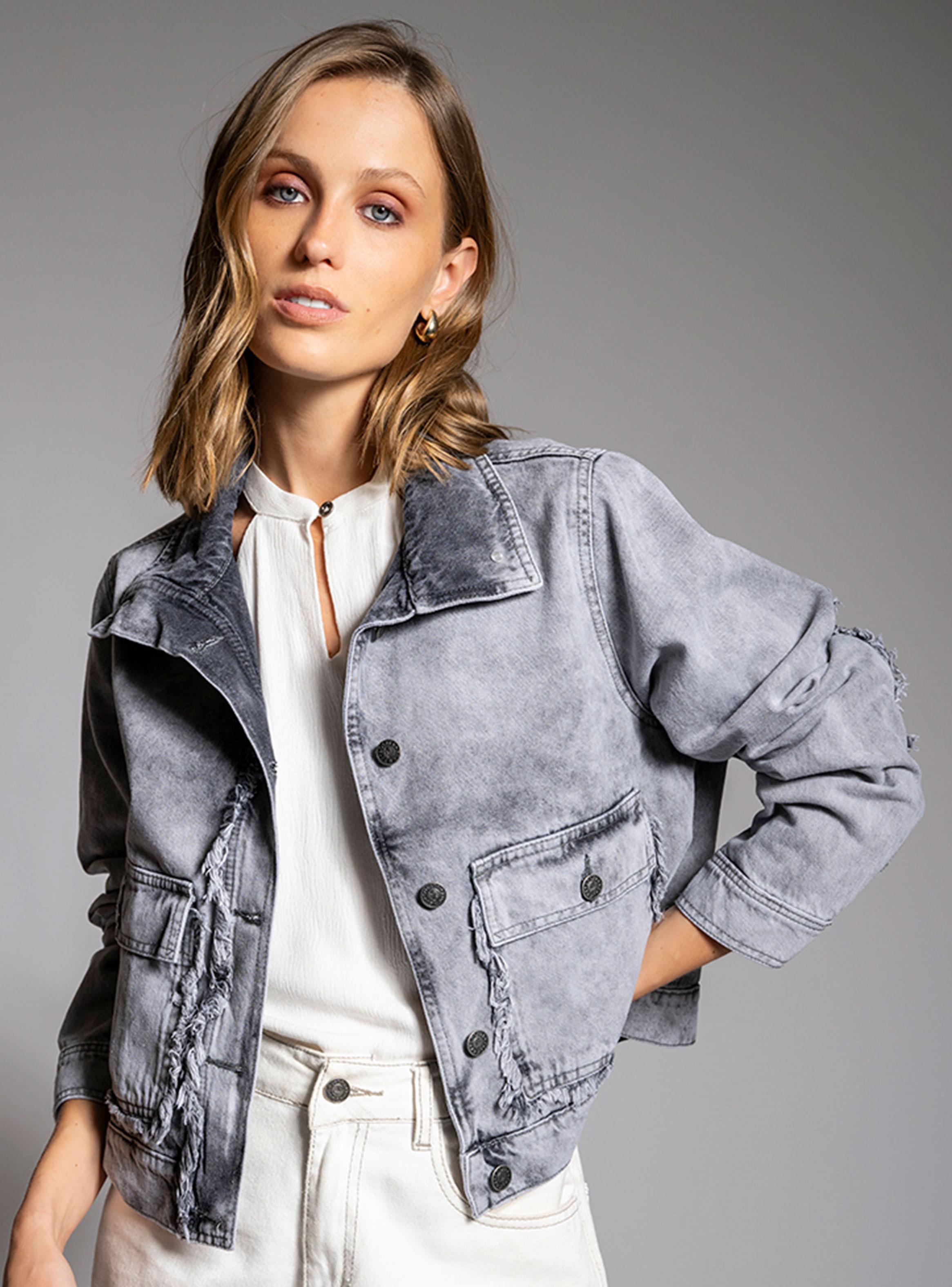 Chaqueta Jeans Gris-2