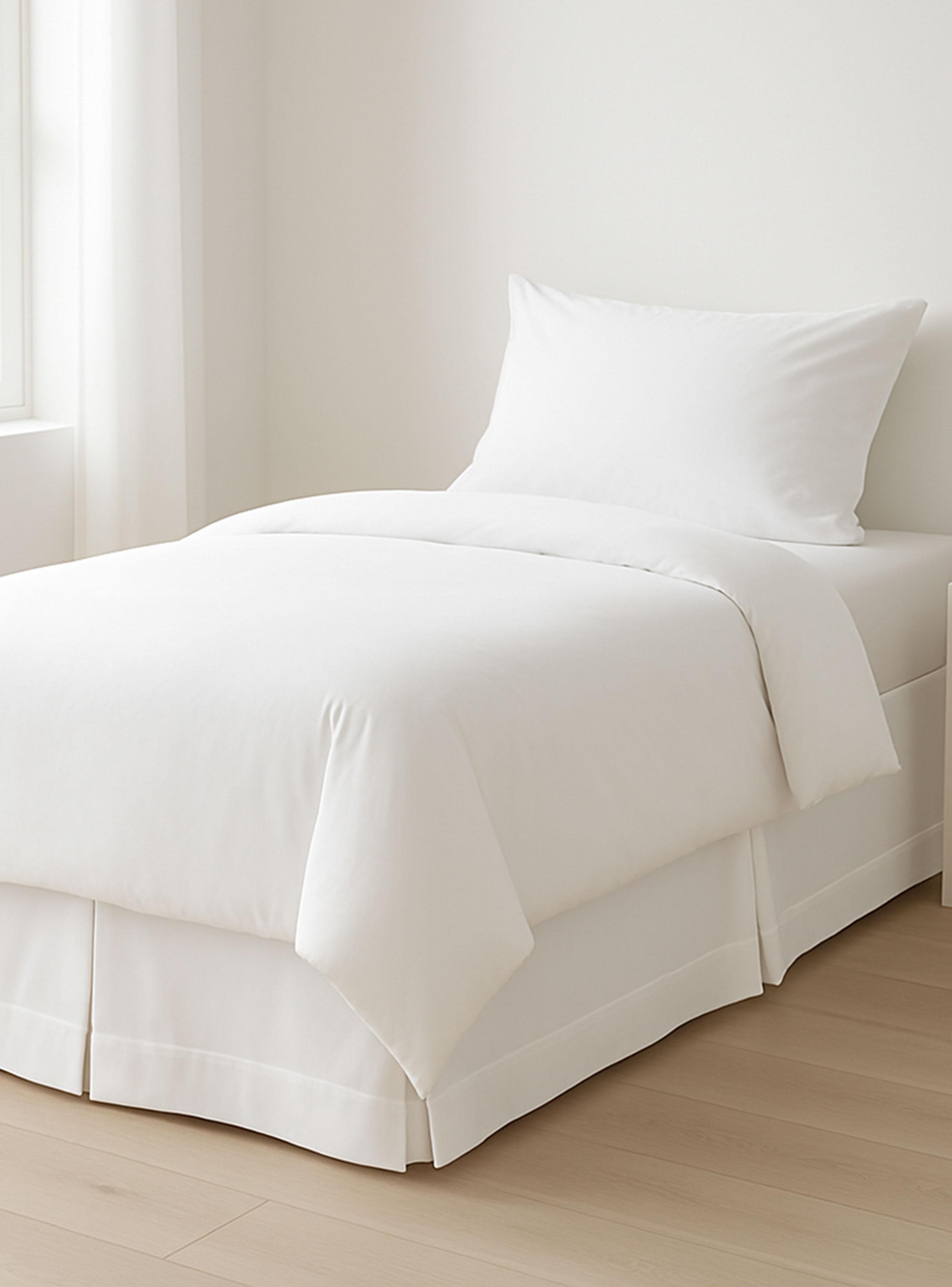 Faldón Básico Liso Blanco 220 Hilos 2 Plazas-2