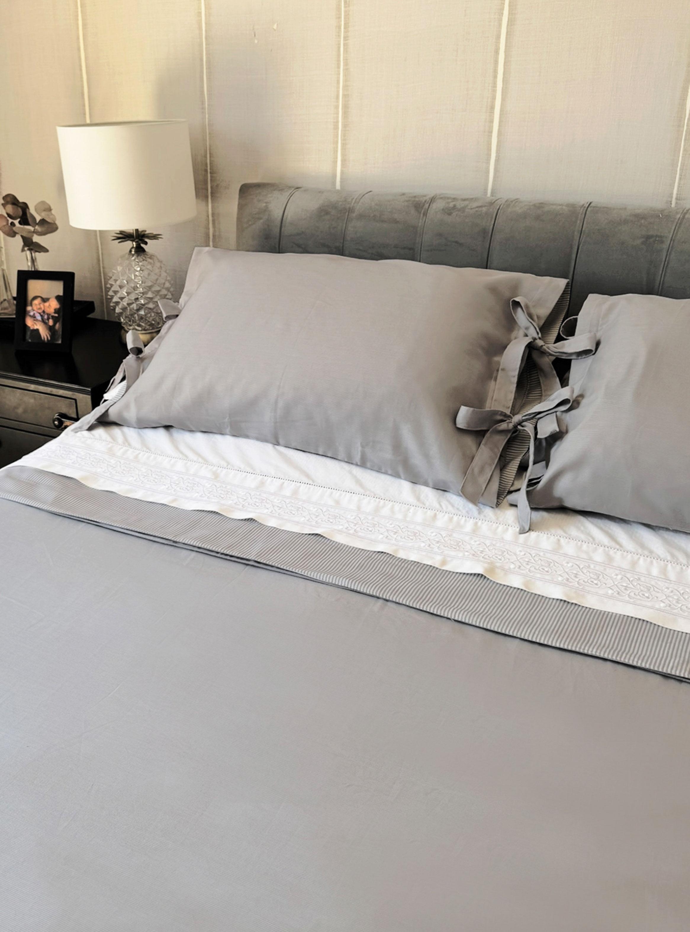 Cubre Plumón Básico Reversible Piqué Gris King-2