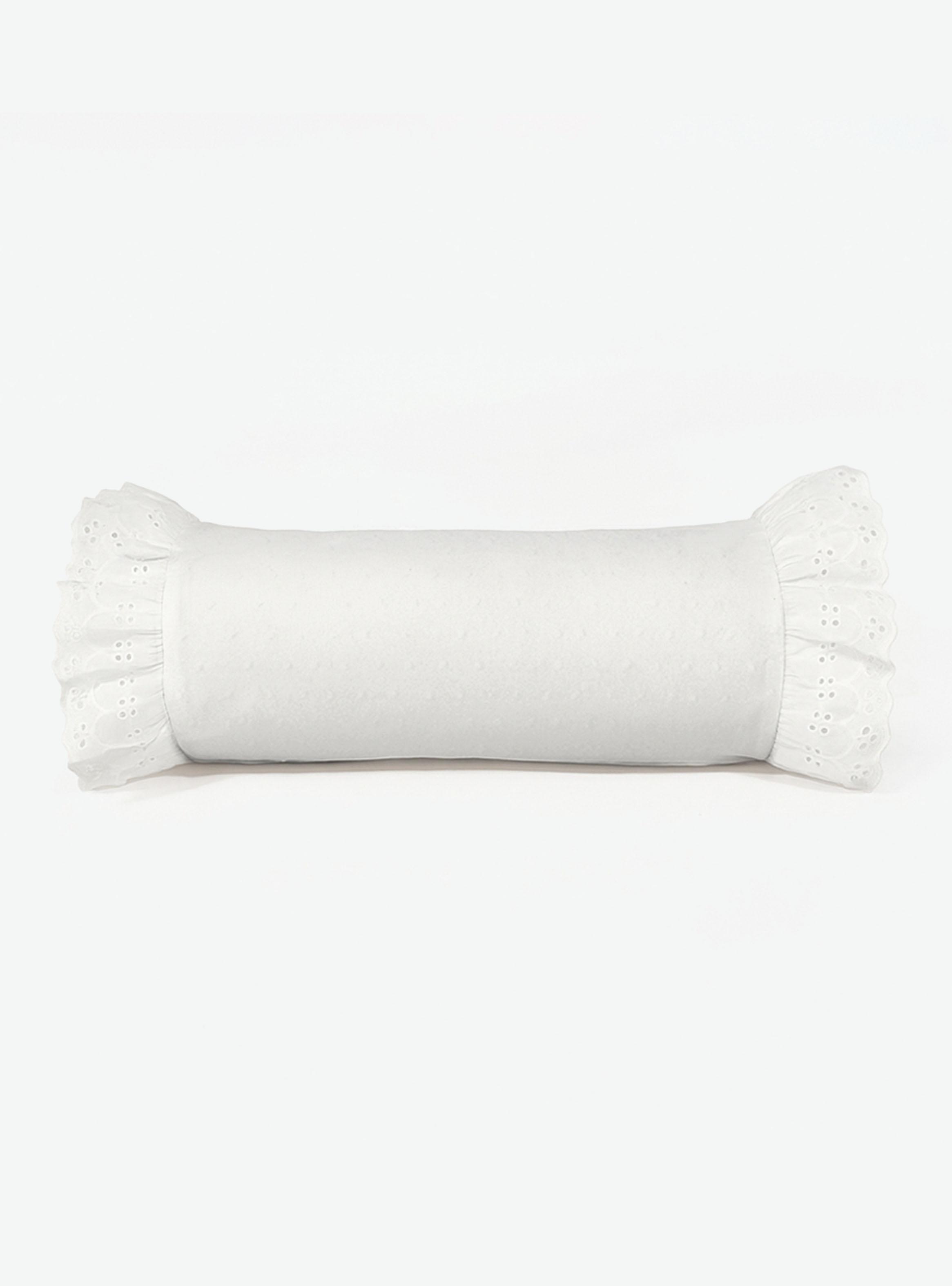 Cojín Clásico Broderie Blanco 220 Hilos 35x16 cm-0
