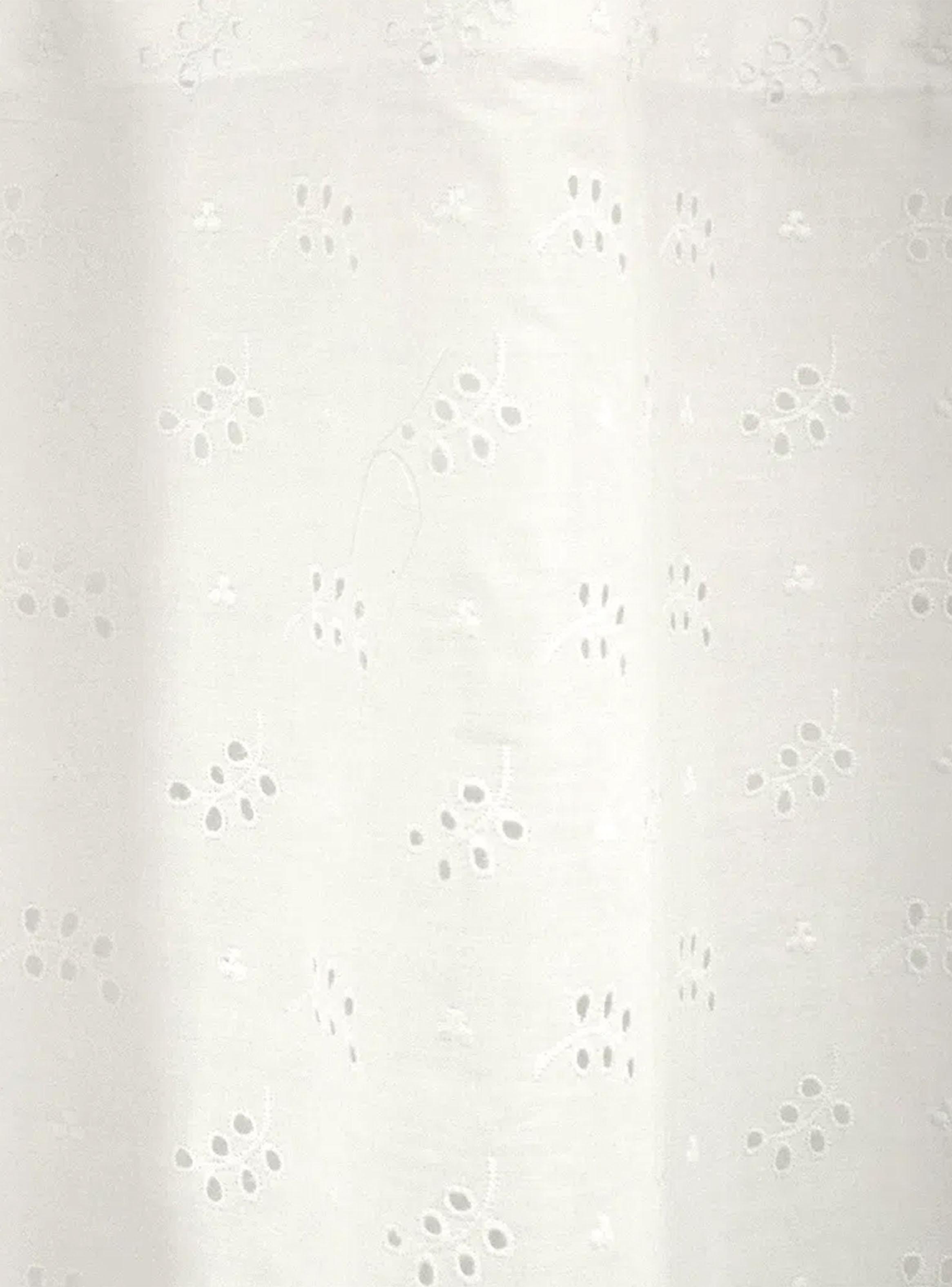 Cortina De Baño Broderie Premium Ramito Crudo 180x180 cm-2