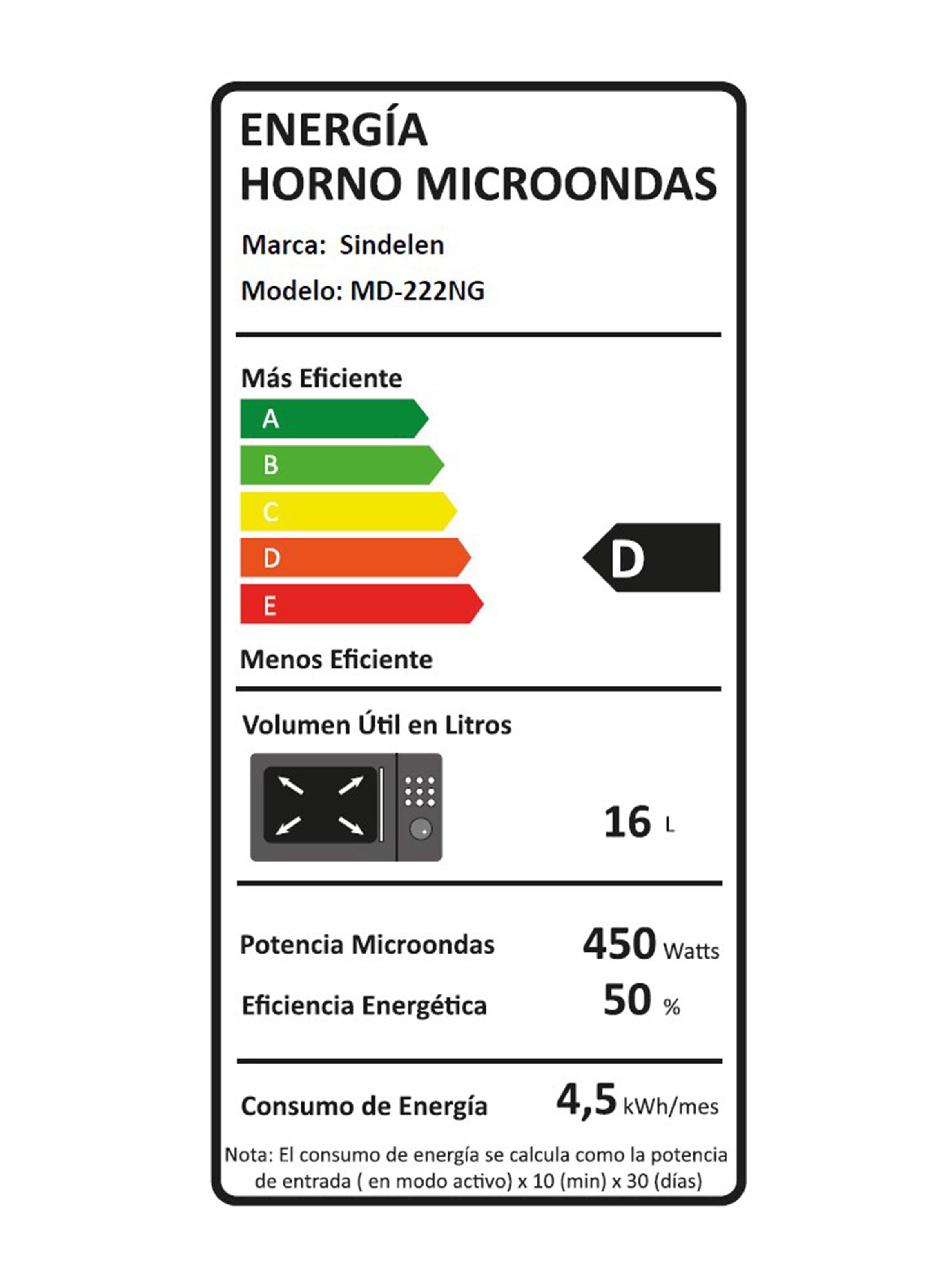 Microondas Digital 20 Litros MD-222NG-6
