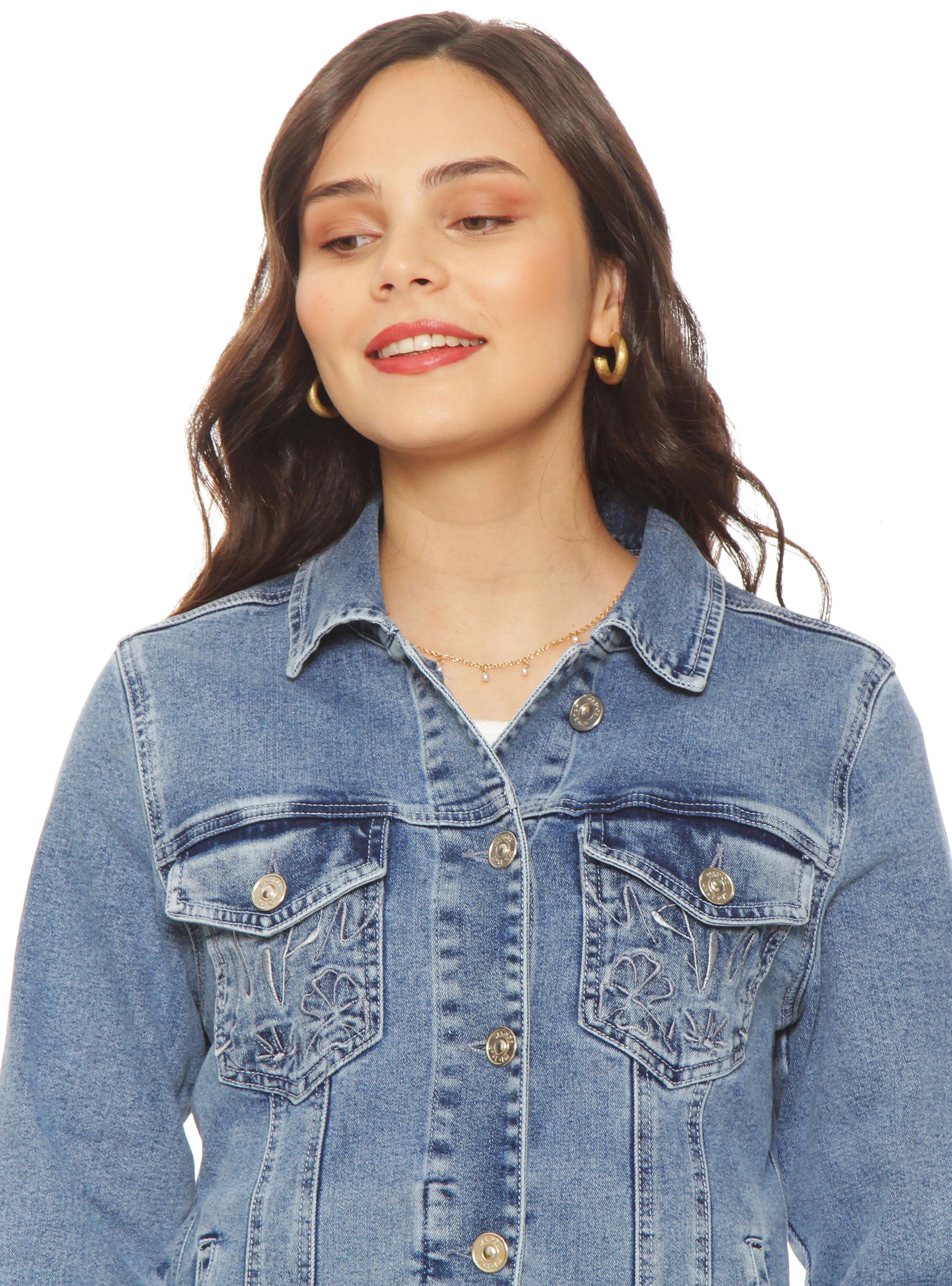 Chaqueta Clásica Denim Bordado-2