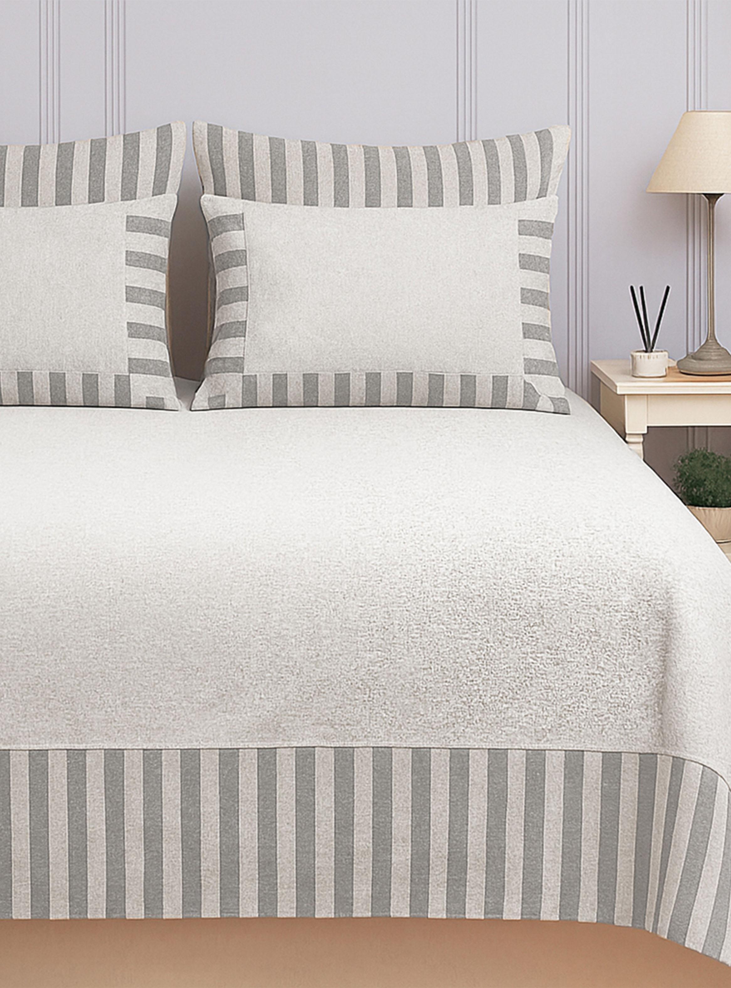 Cubrecama Algodón Bianca Gris Super King-0