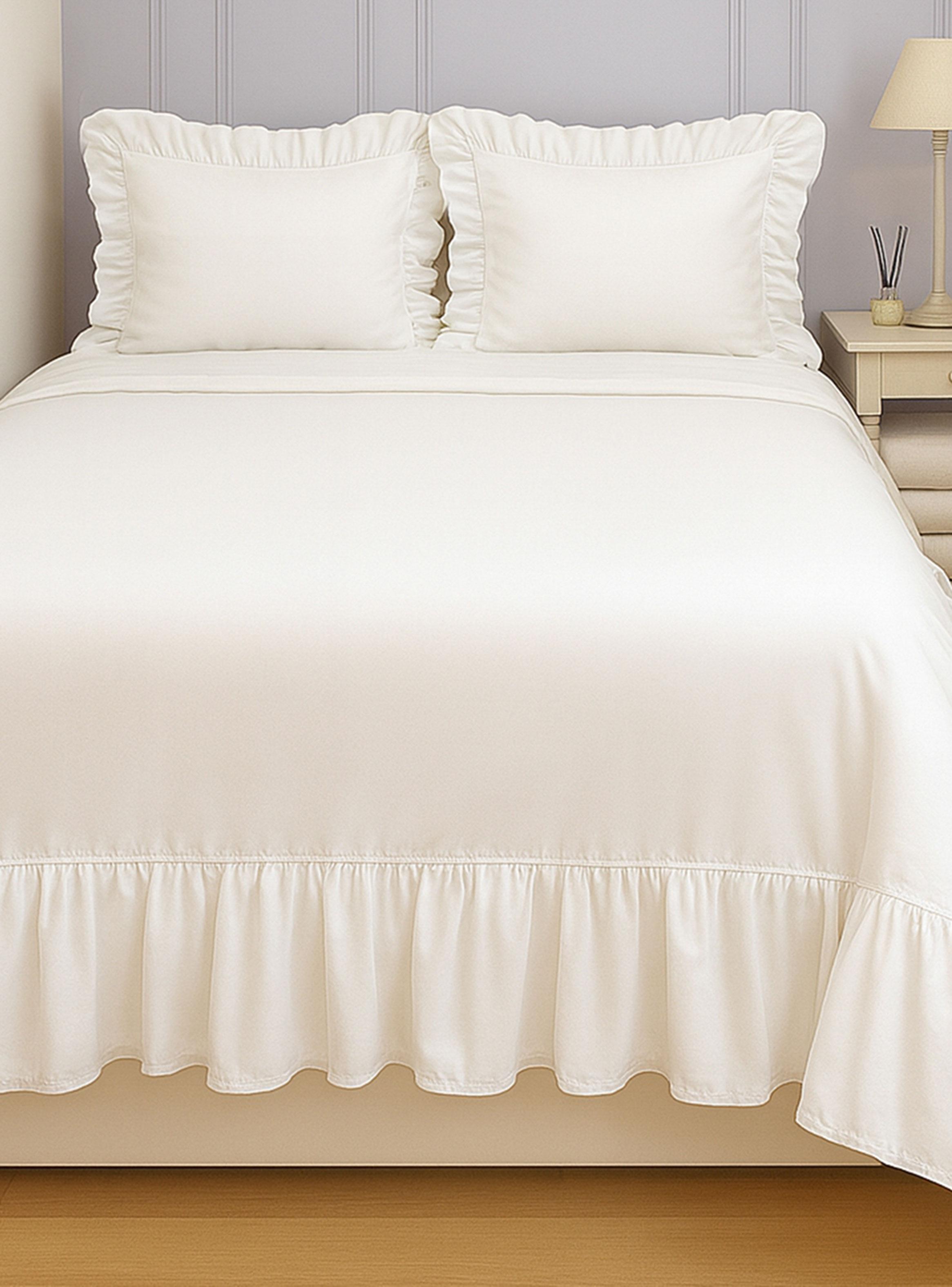 Cubrecama Algodón Vuelos Blanco King-2