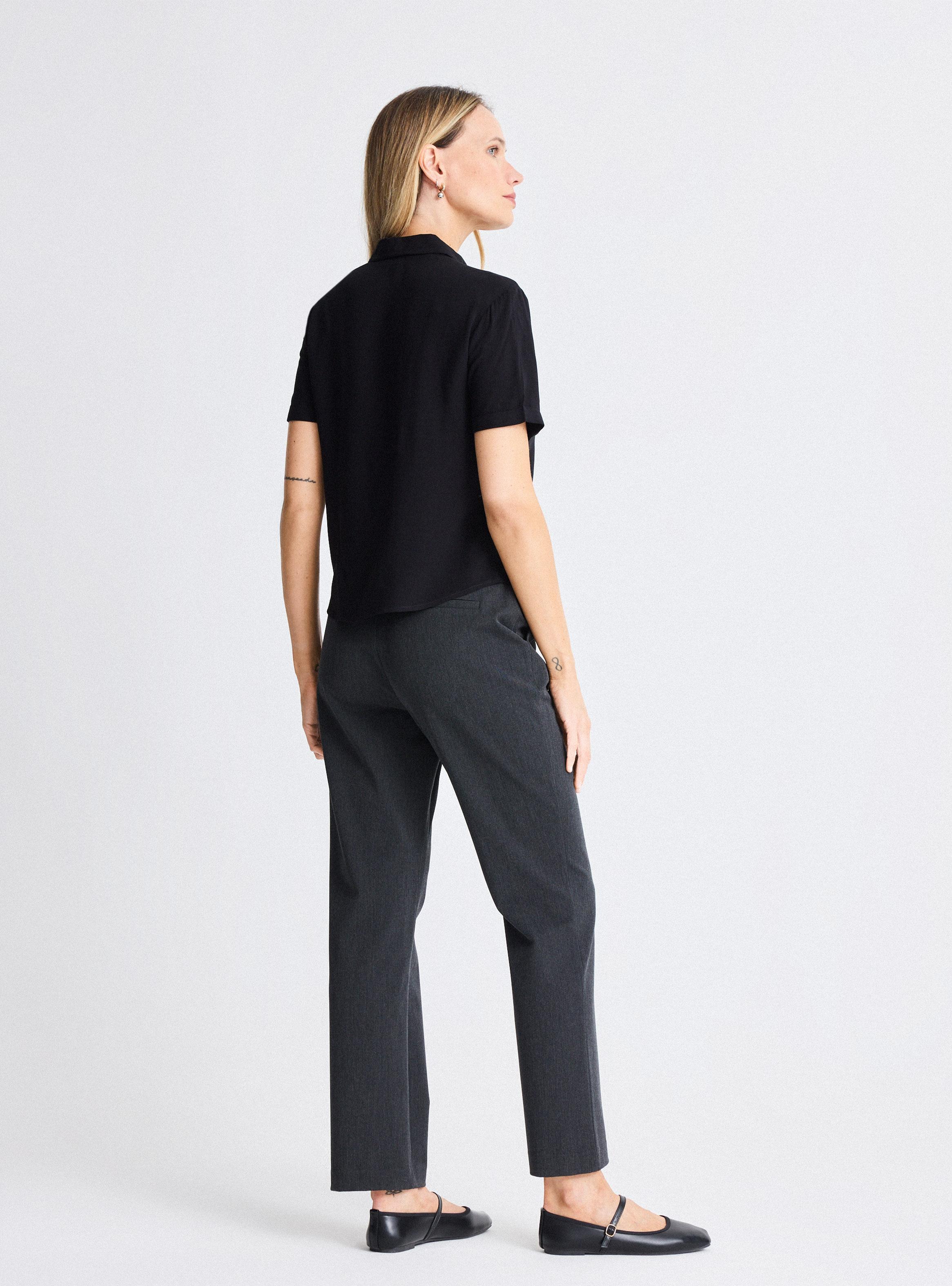 Blusa Manga Corta Estampado Cuello V-5