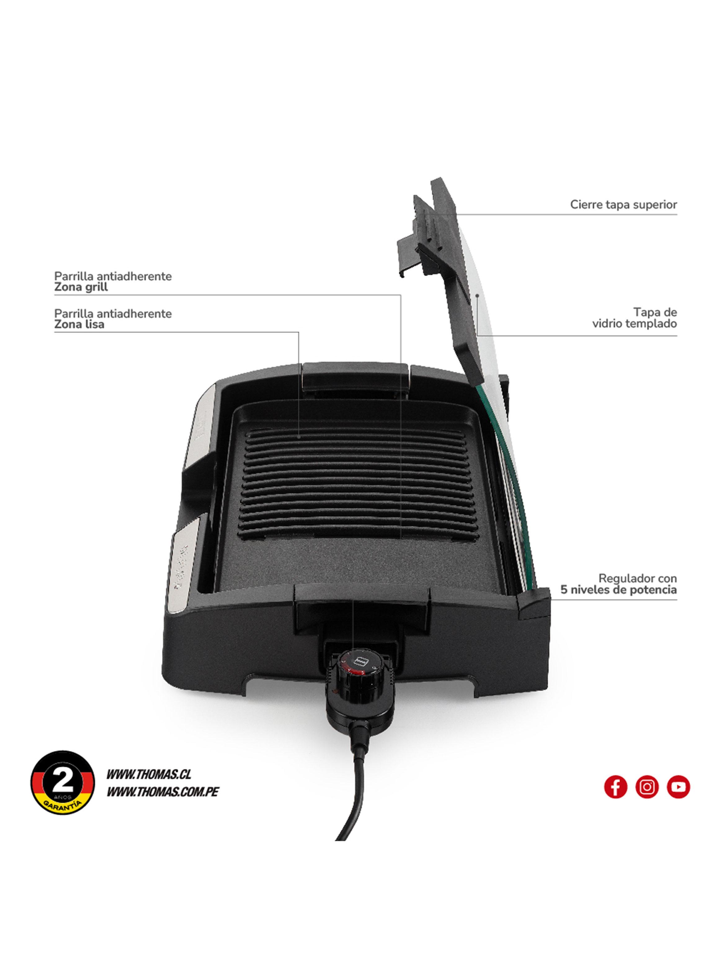 Parrillera Eléctrica 1500W TH-224 Negro-1