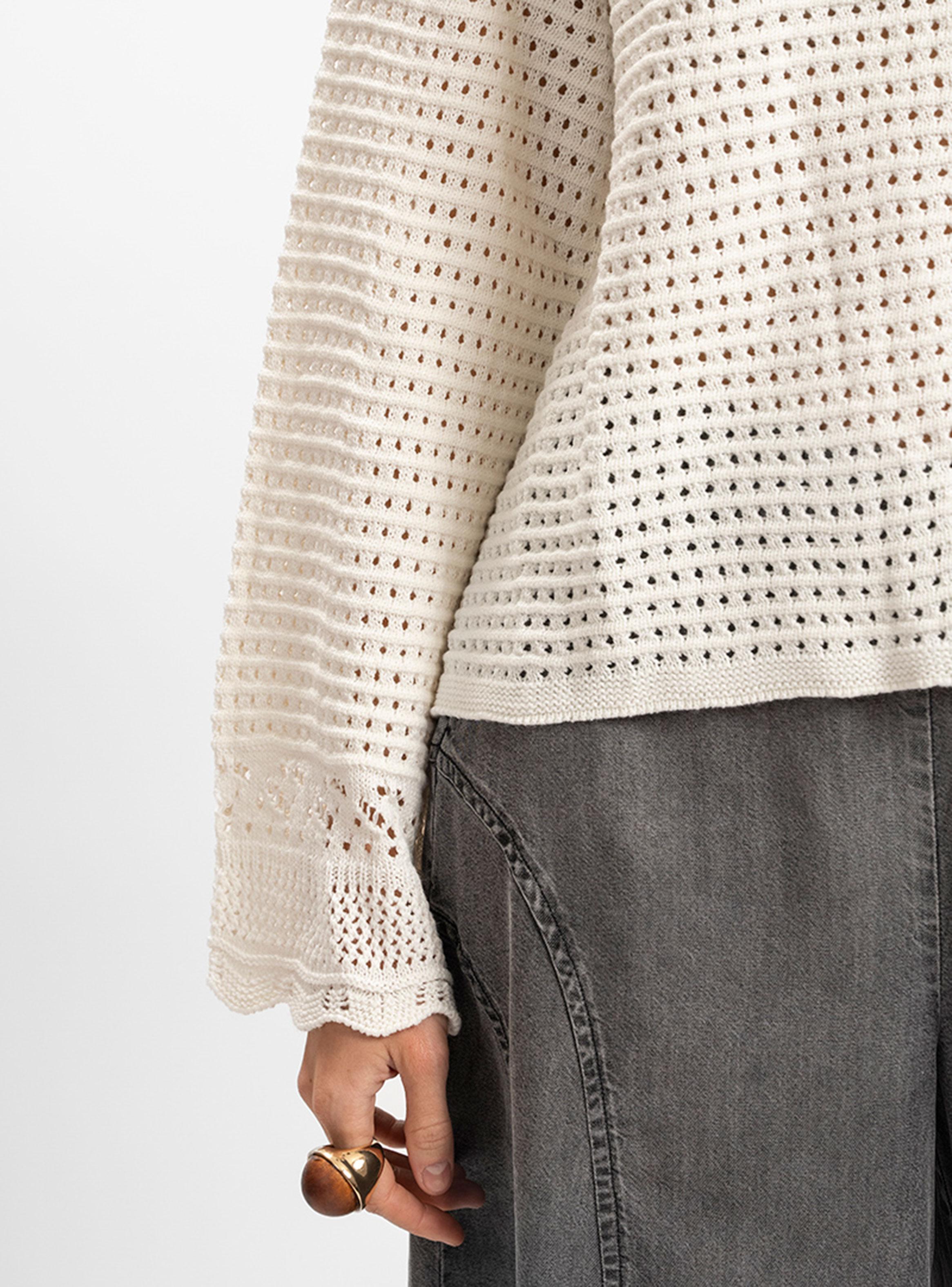 Chaleco Tejido Asimétrico Positano Blanco-2