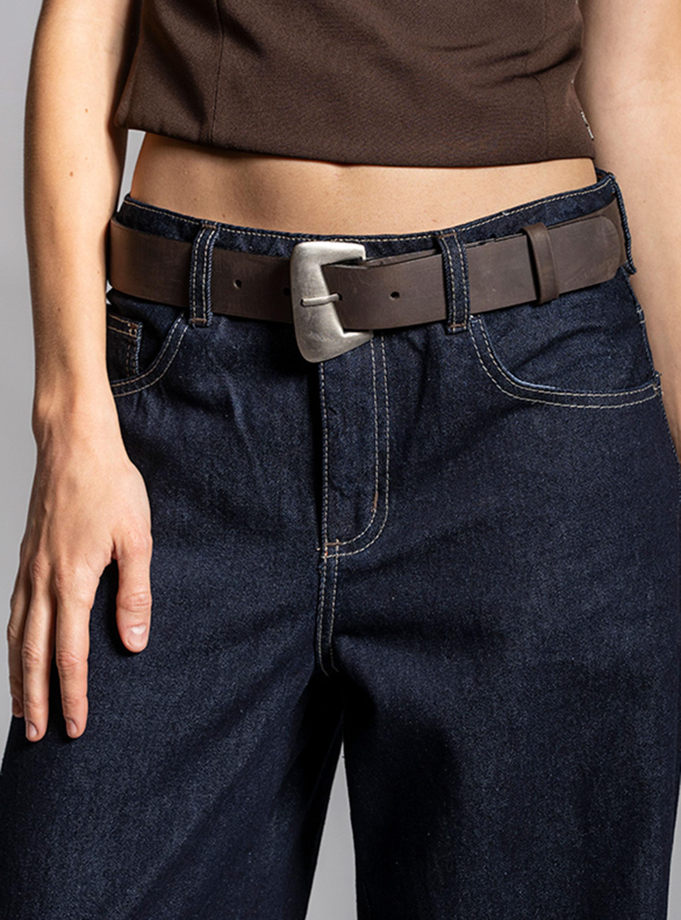 Jeans Wide Leg de Tiro Medio Josefa Azul R-2