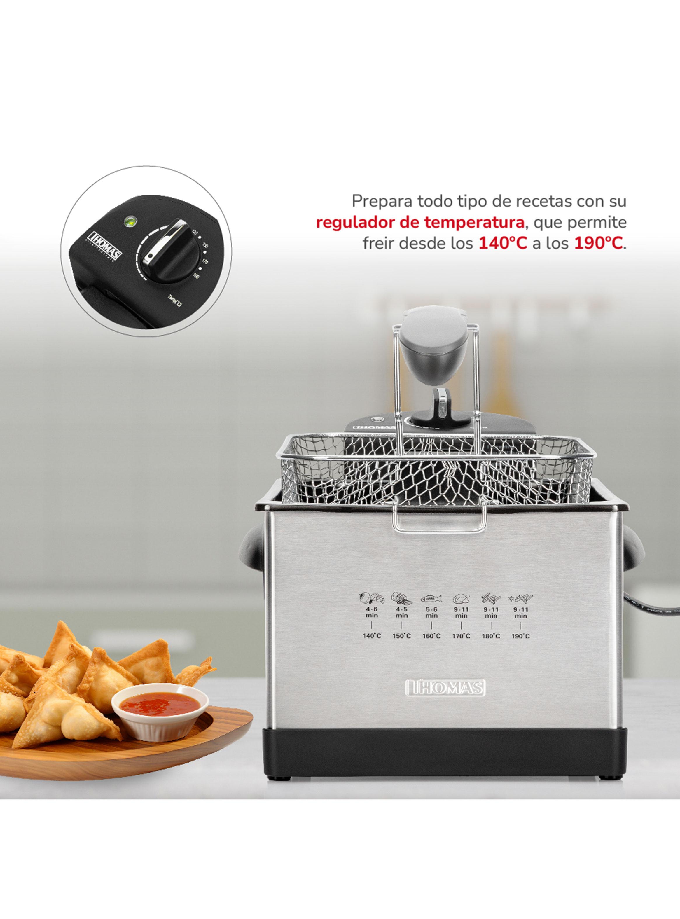 Freidora Eléctrica 5 Litros TH-DF500 Gris-2