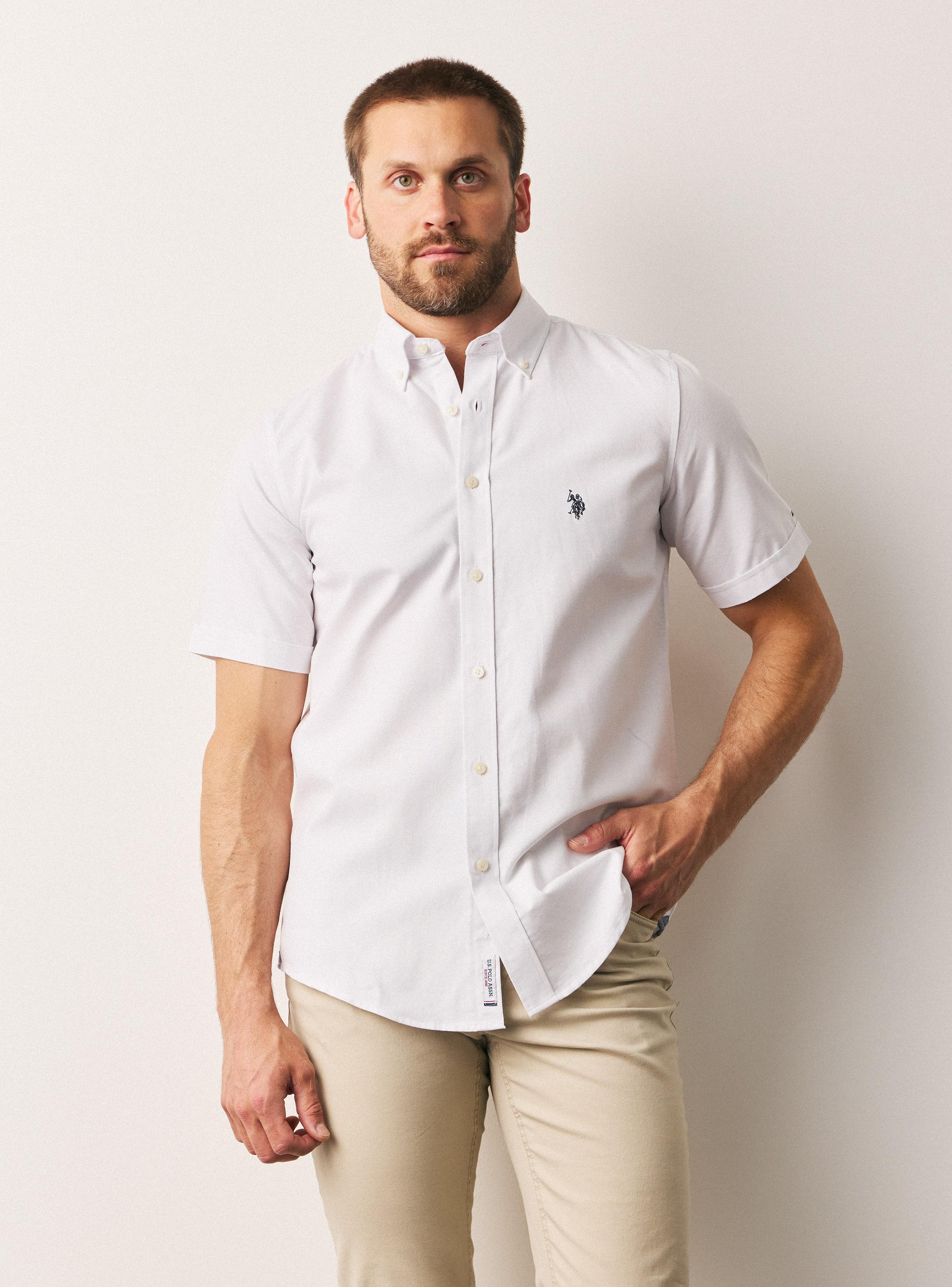 Camisa Manga Corta Oxford Custom Fit-0