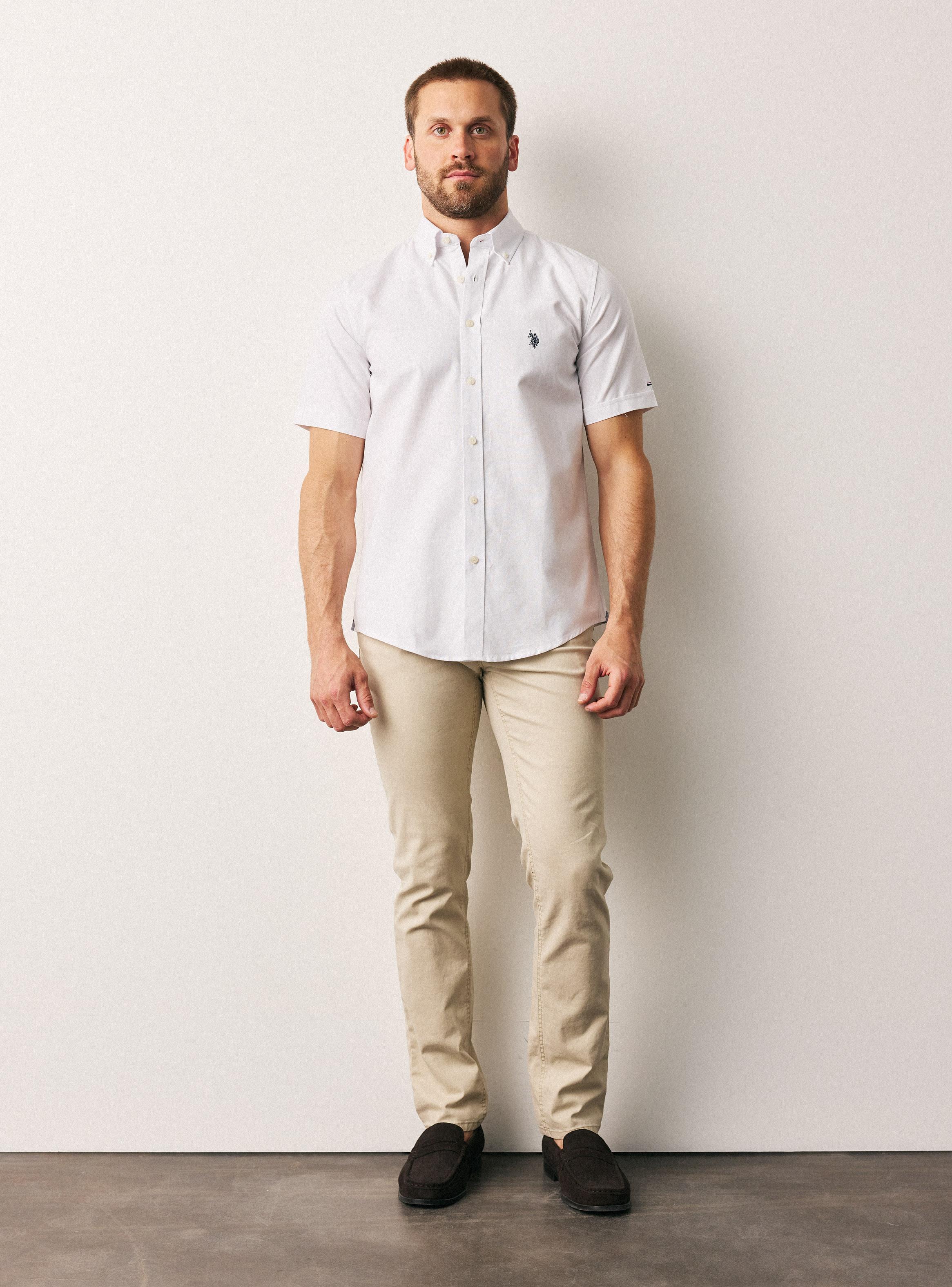 Camisa Manga Corta Oxford Custom Fit-4
