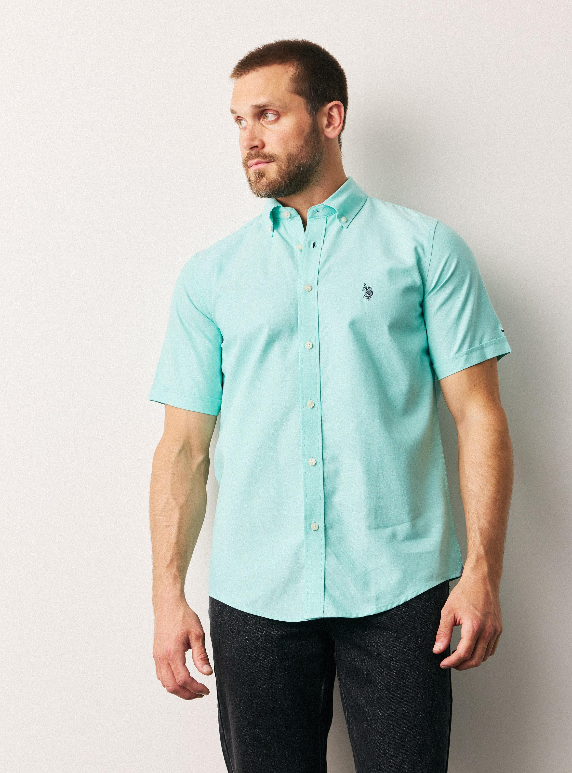 Camisa Manga Corta Oxford Custom Fit-0