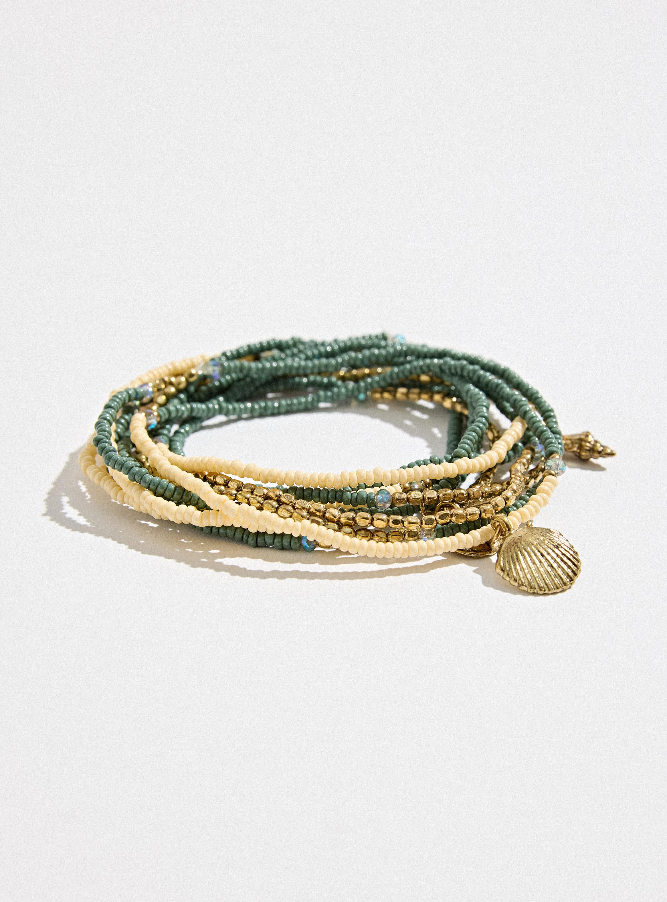 Pulsera Pack de 6 con Mostacilla Color-2