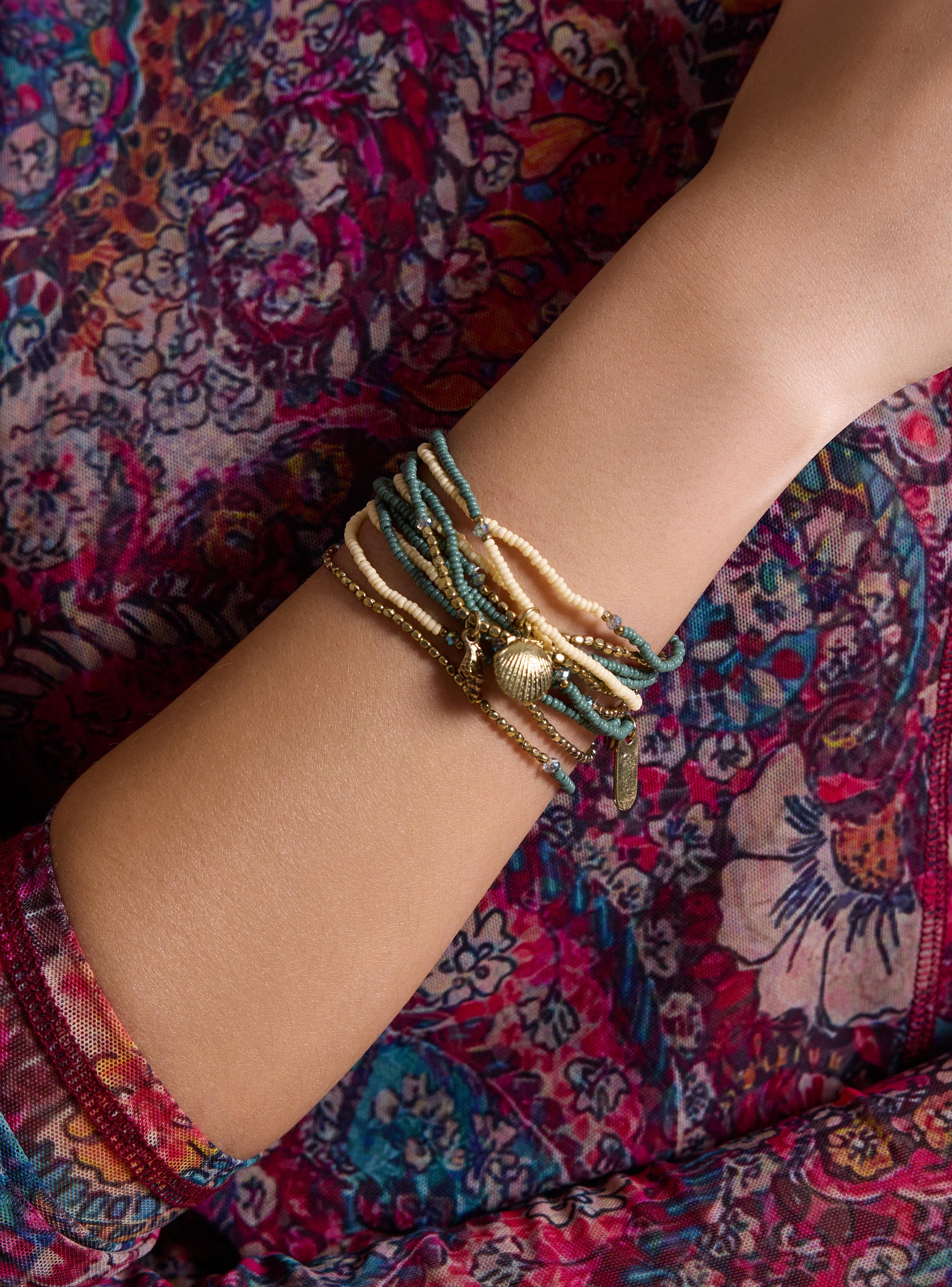 Pulsera Pack de 6 con Mostacilla Color-3