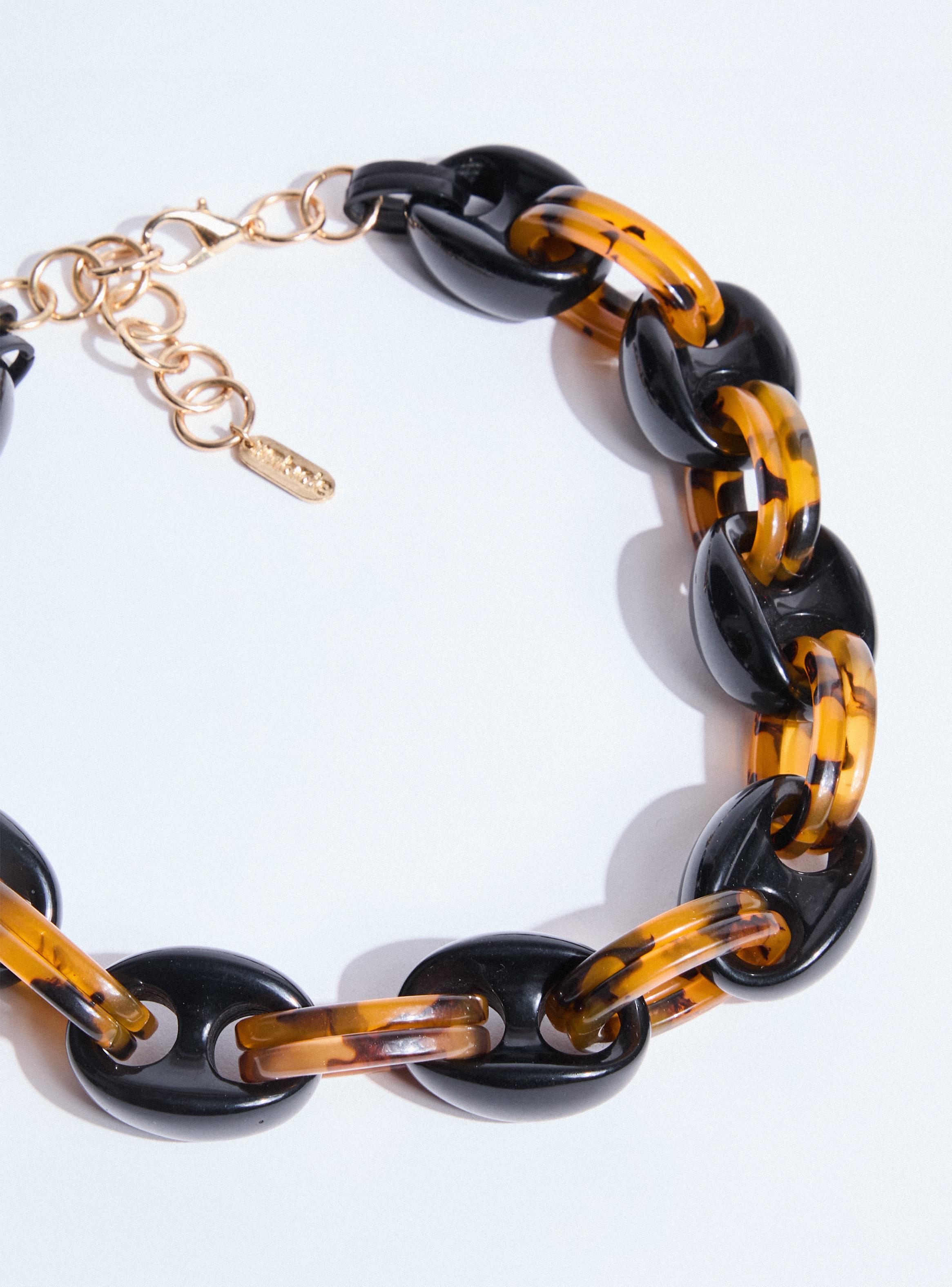 Collar de Argollas con Efecto Carey-2