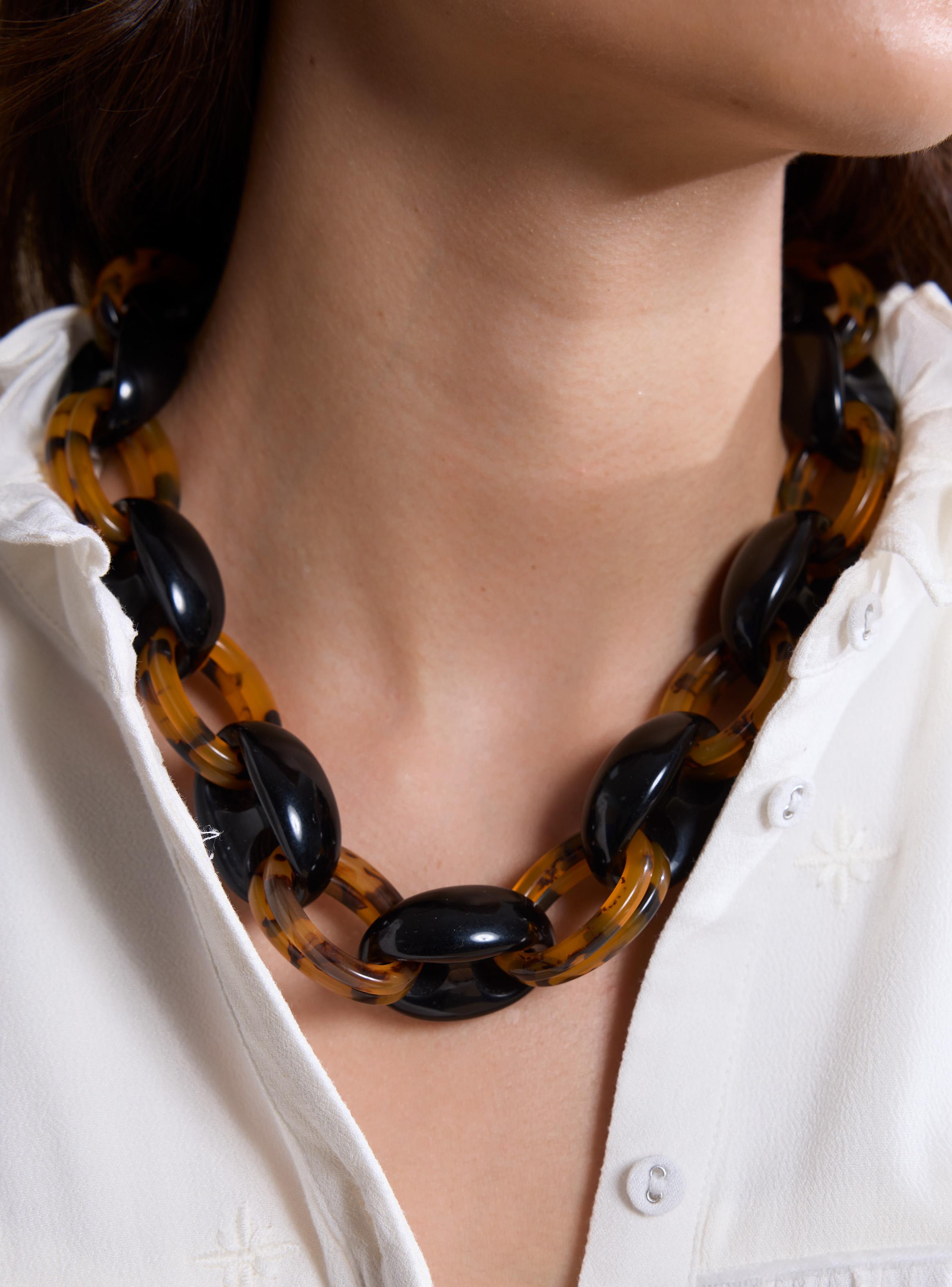 Collar de Argollas con Efecto Carey-3