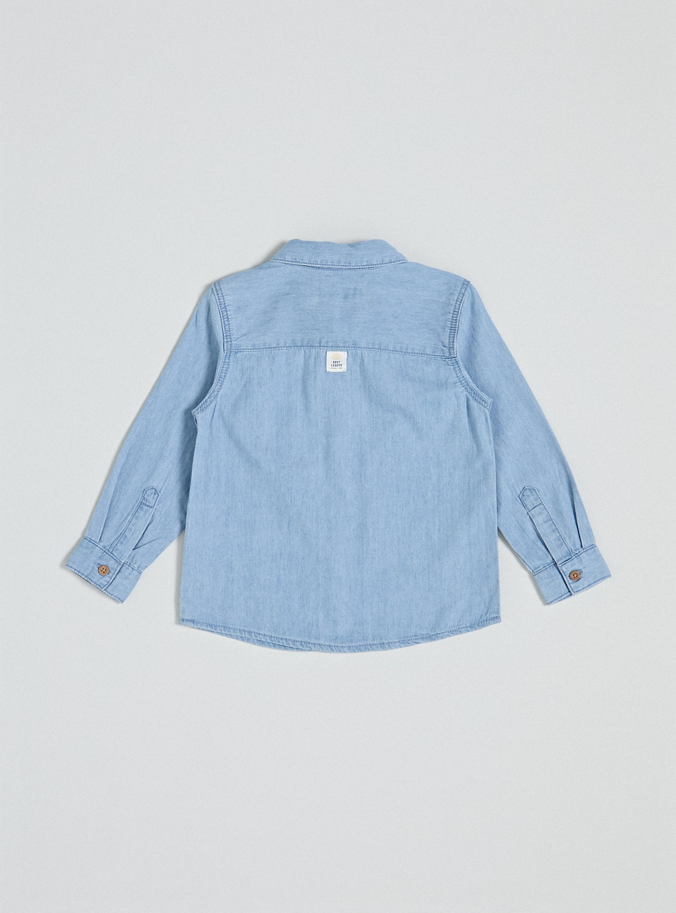 Camisa Clásica Denim Claro-2