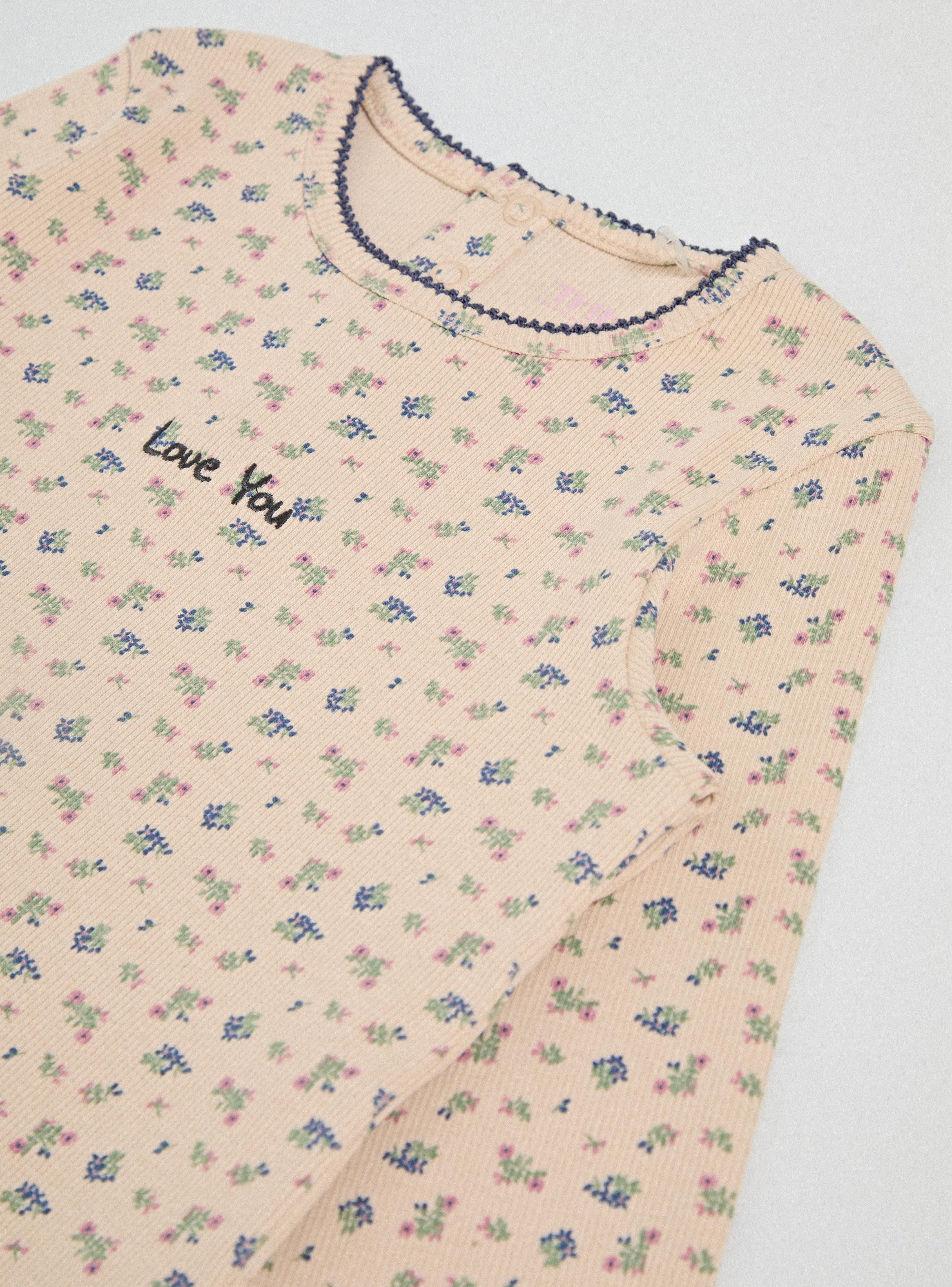 Polera con Mini Bordado y Estampado Niña-3