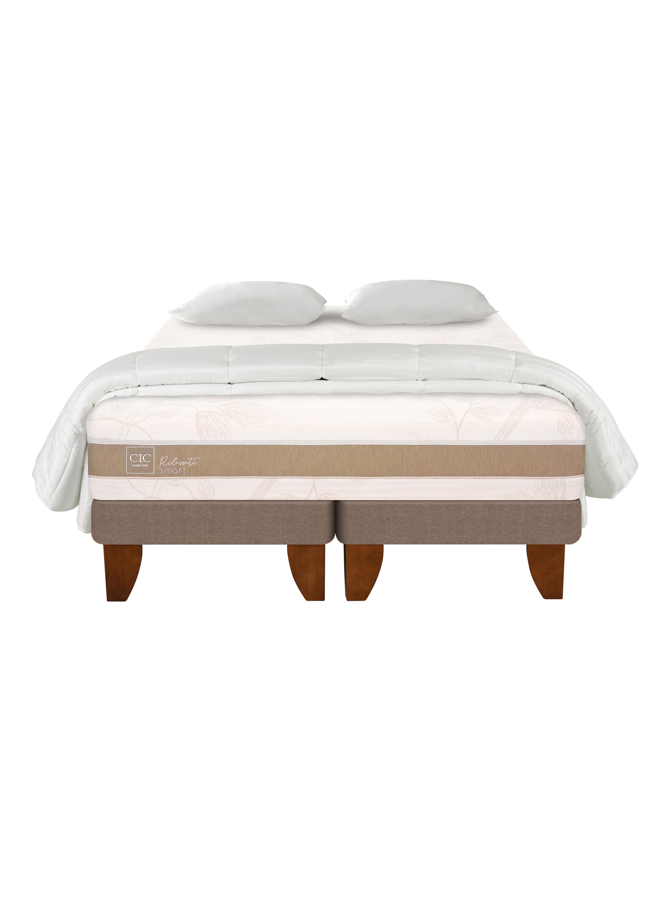 Cama Europea Rilassati Smart King Base Dividida + Set Textil-2