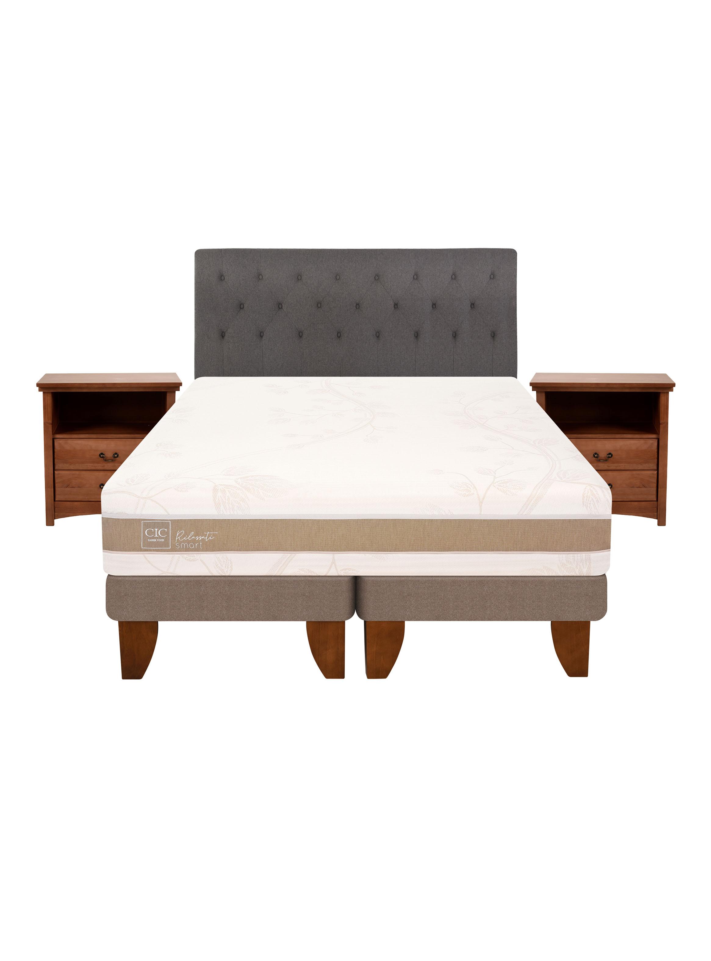 Cama Europea Rilass Smart King Base Dividida + Set Kave-2