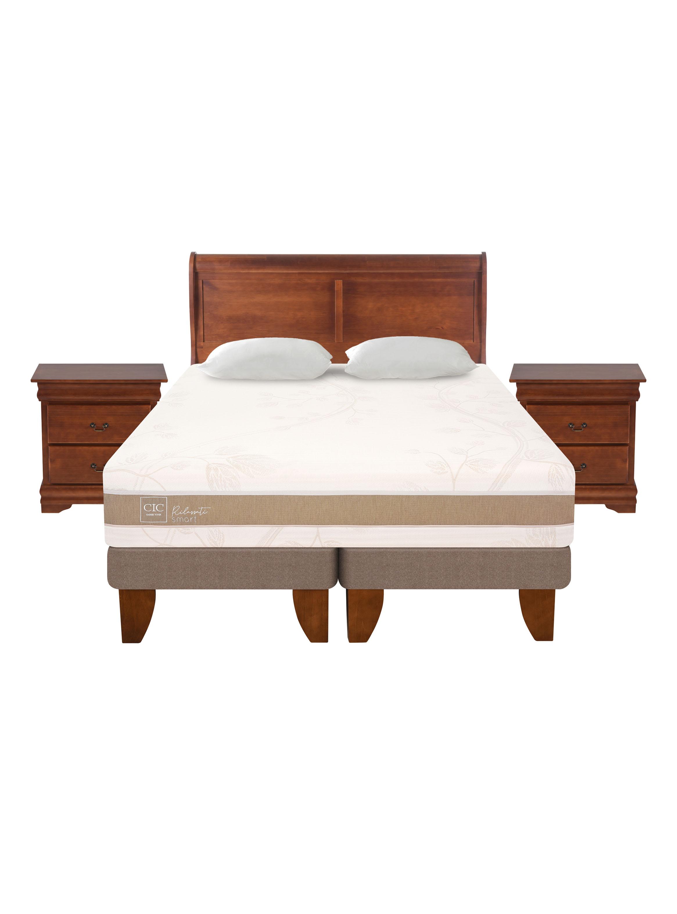 Cama Europea Rilass Smart King Base Dividida + Set Miro-2